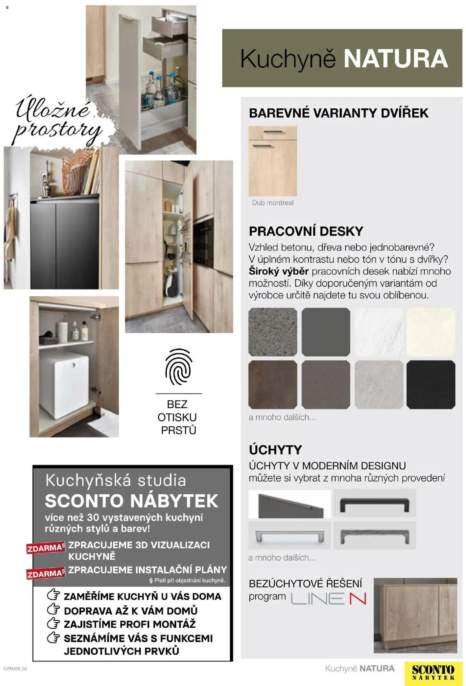 Sconto nábytek katalog - Kuchyně na míru od 06.01.2026 | Strana: 55 | Produkty: Nábytek, Desky, Kuchyně