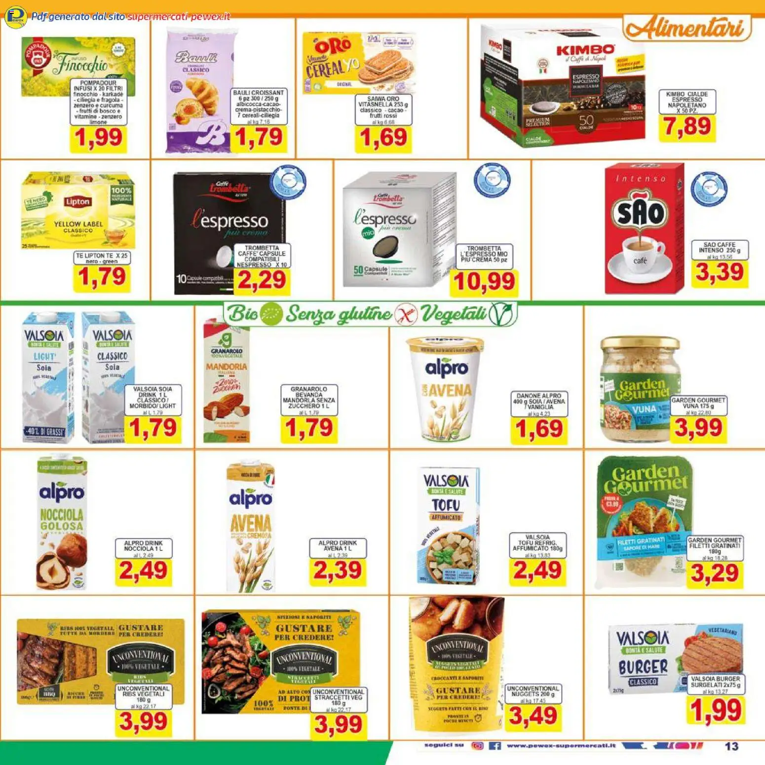Volantino Pewex del 07.01.2026 | Pagina: 13 | Prodotti: Riso, Tè, Nuggets, Croissant