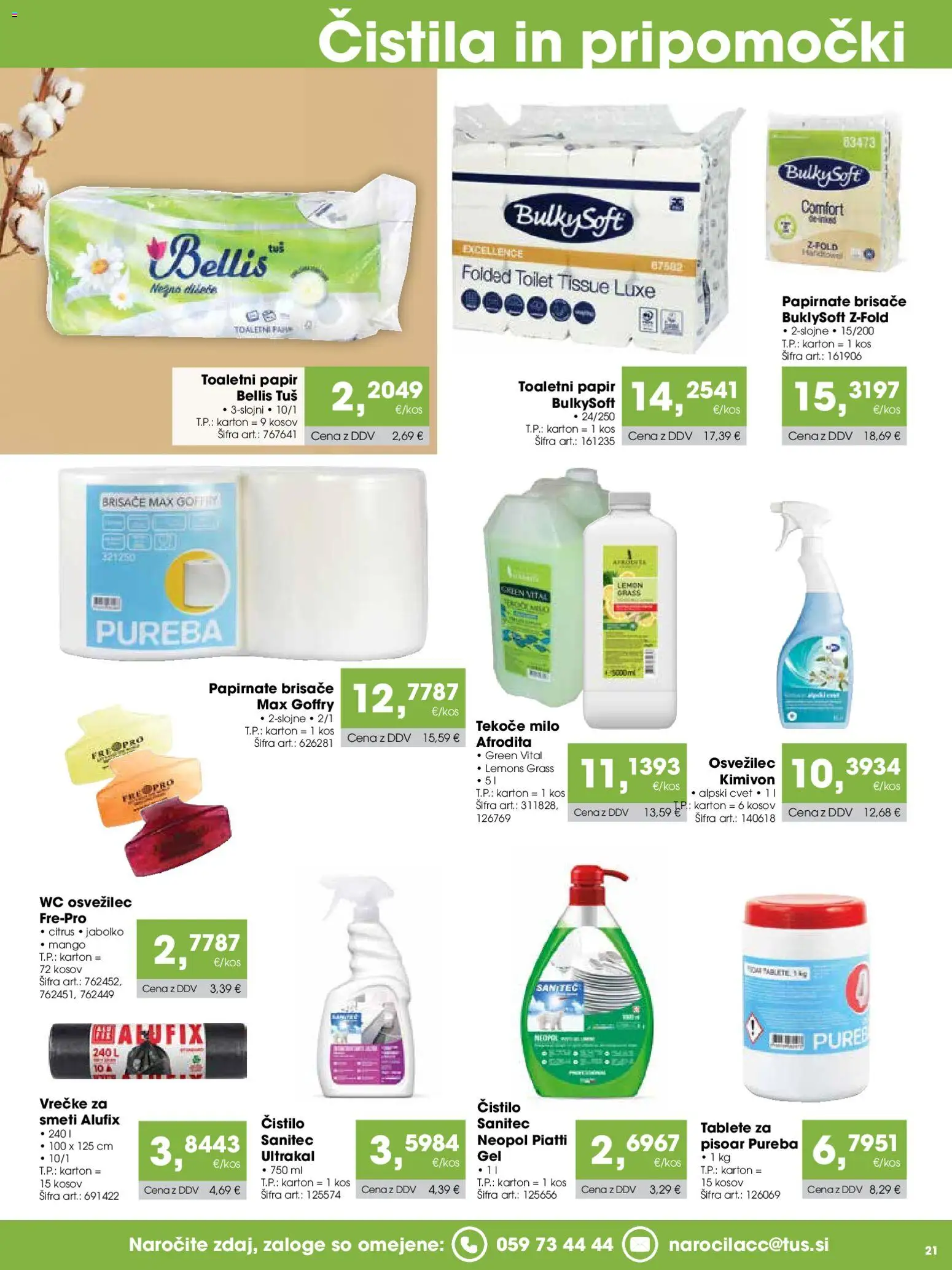 Novi Tuš katalog ponudbe – veljaven od 07.01.2026 | Stran: 21 | Izdelki: Tekoče milo, Čistila, Kos, Milo