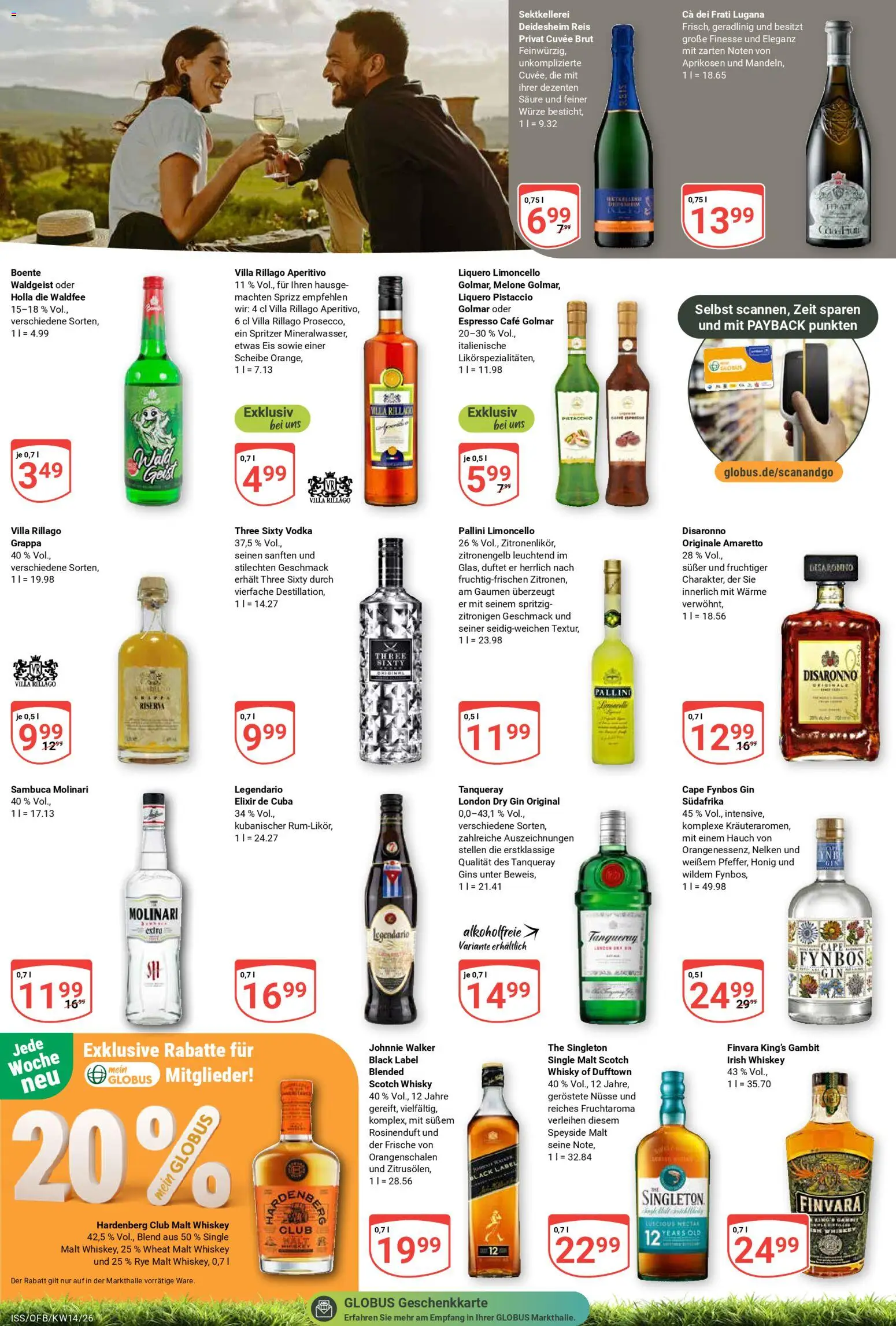 Globus Prospekt 	 – gültig ab 30.03.2026 | Seite: 21 | Produkte: Whisky, Limoncello, Gin, Johnnie walker