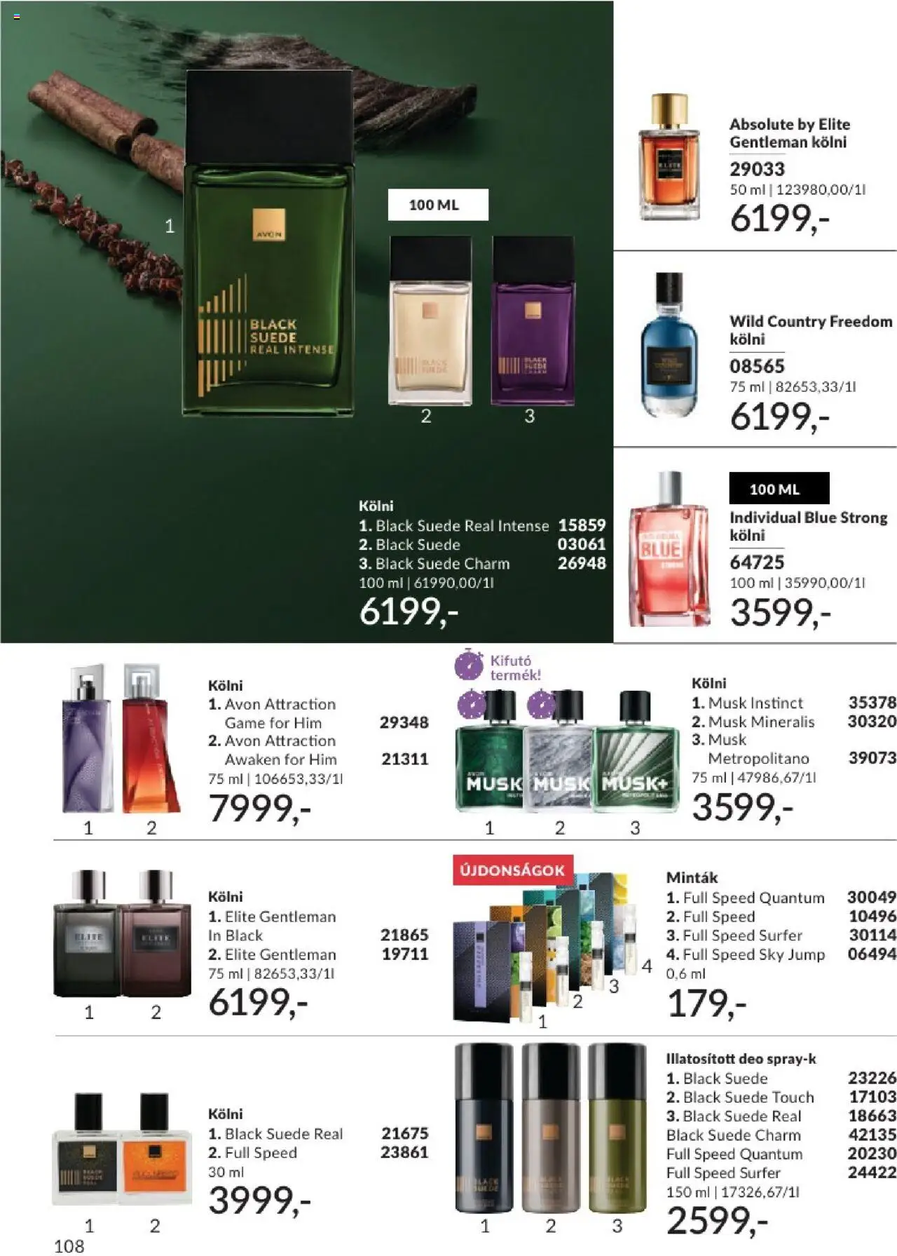 Avon akciós ujság - amely érvényes a következő dátumtól: 01.07.2025 | Oldal: 108 | Termékek: Kölni