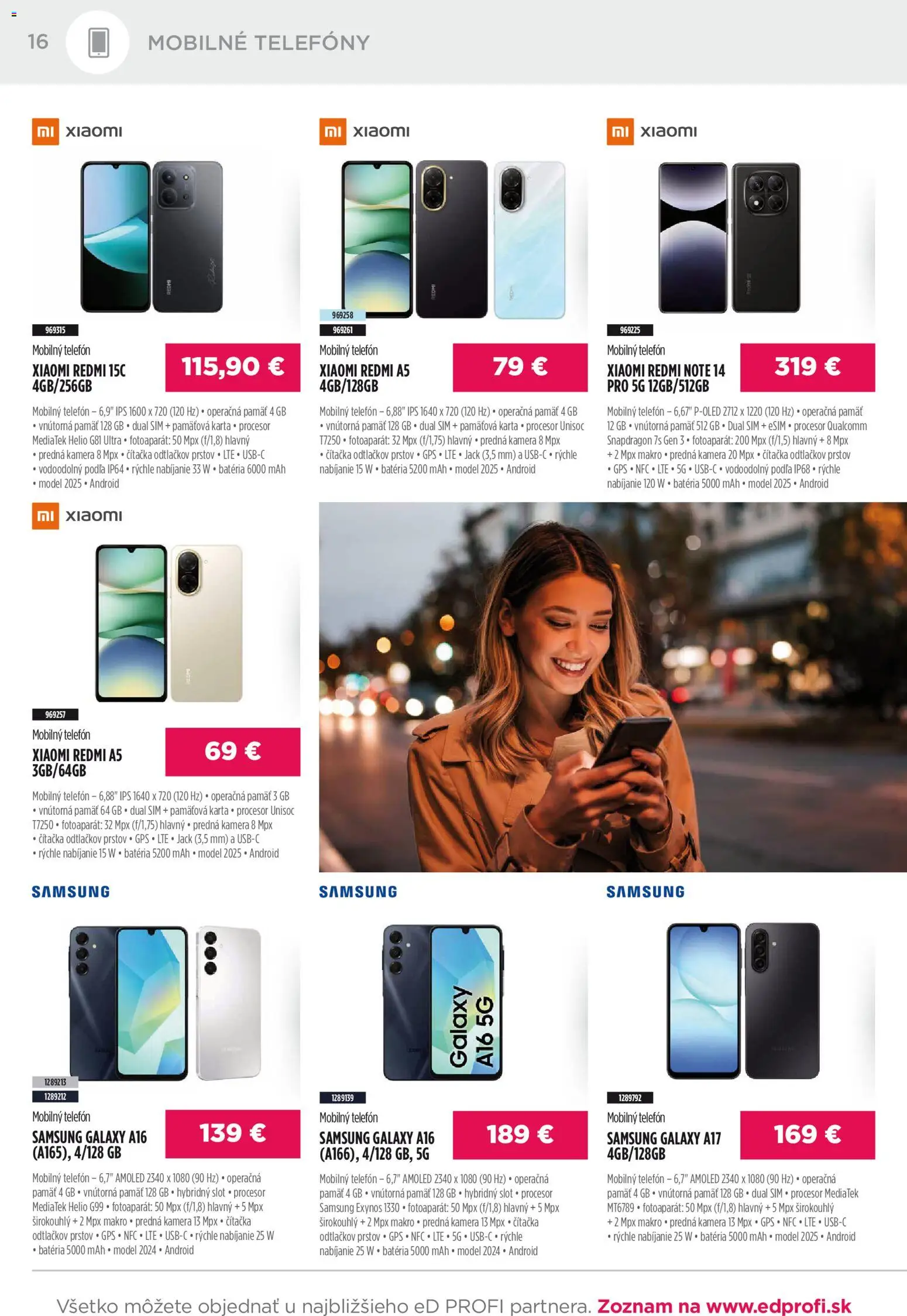 Nové ED Profi akcie – leták je platný od 01.10.2025 | Strana: 16 | Produkty: Gps, Telefón, Samsung, Batéria