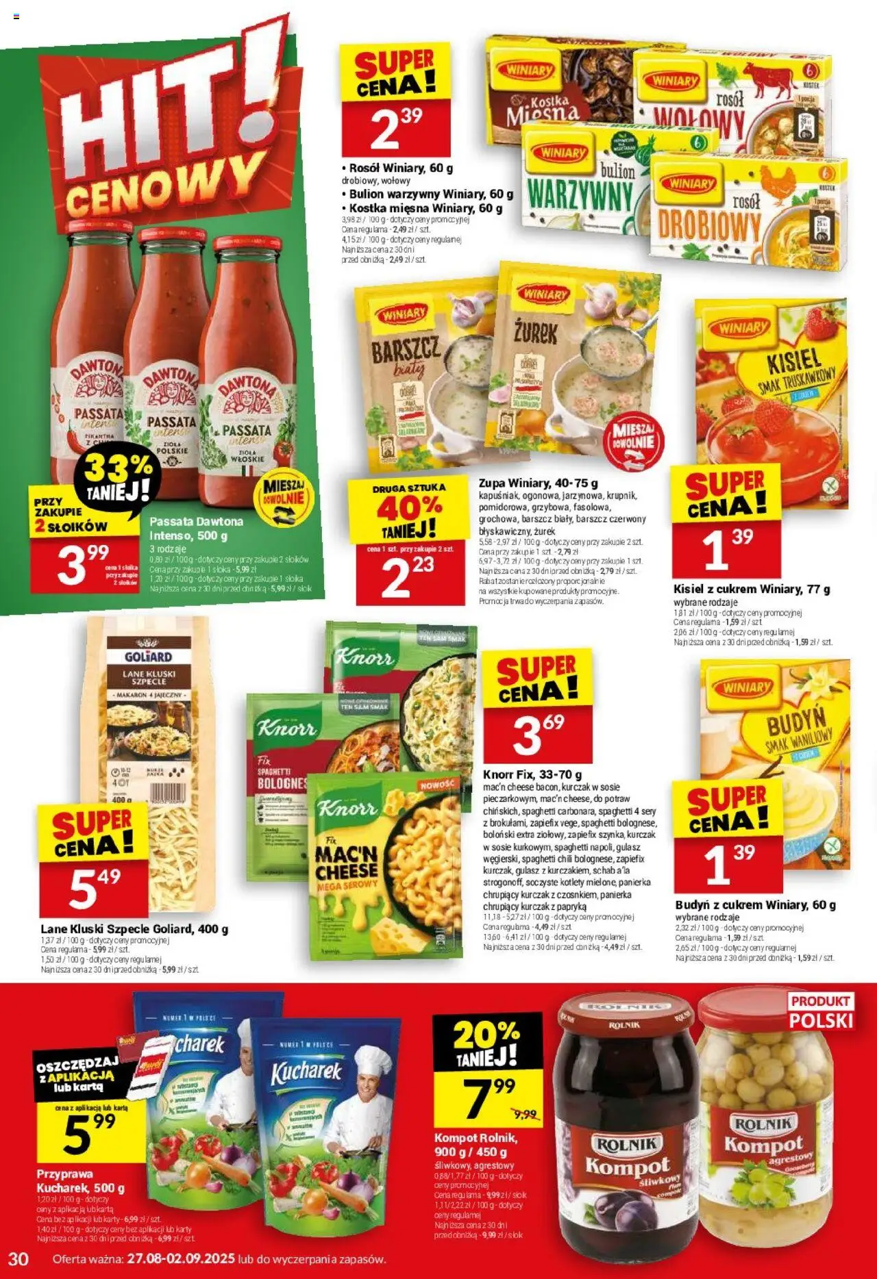 Twój Market Gazetka od 27.08.2025 | Strona: 30 | Produkty: Karta, Zurek, Papryka, Bulion warzywny