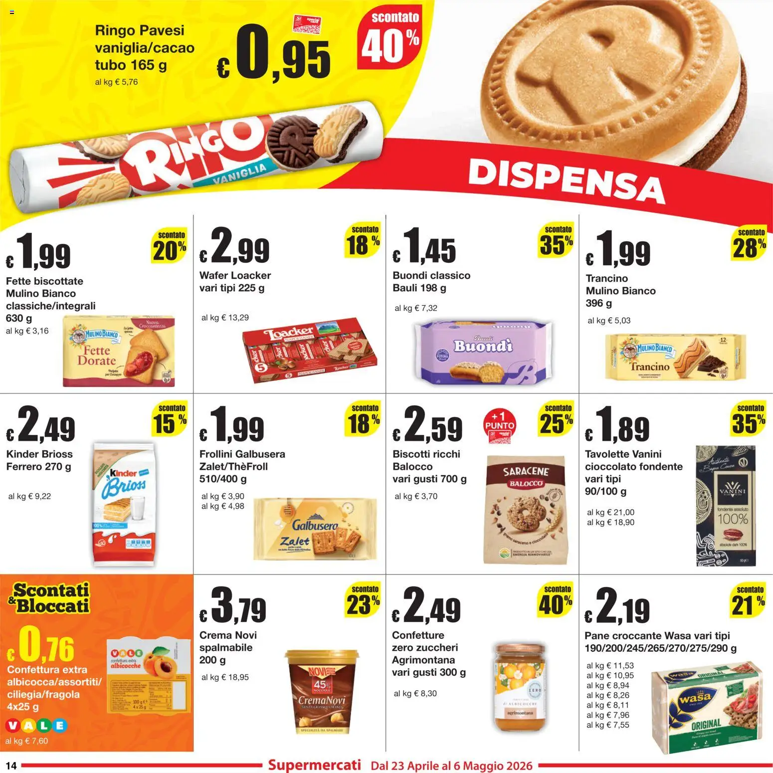 Volantino Sì con Te del 23.04.2026 | Pagina: 14 | Prodotti: Crema, Biscotti, Nocciole, Frollini