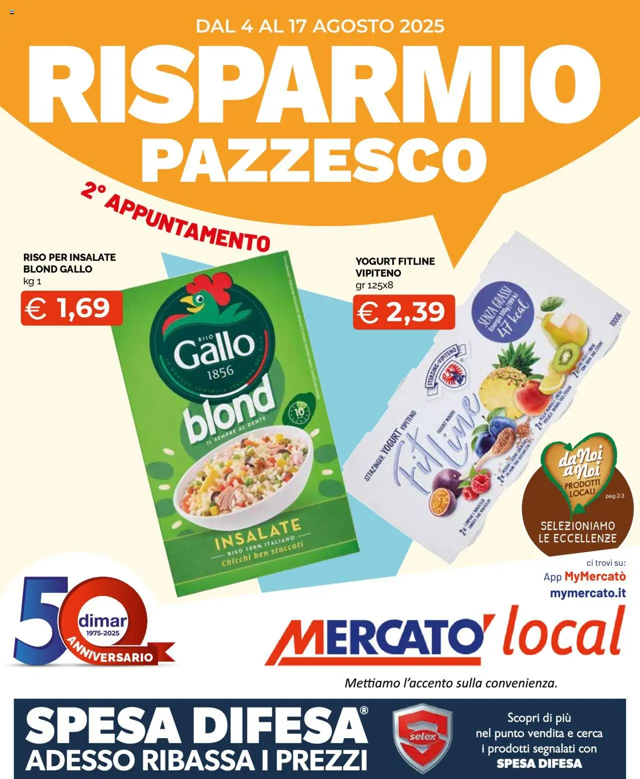 Volantino Mercatò del 04.08.2025 | Pagina: 1 | Prodotti: Yogurt, Riso