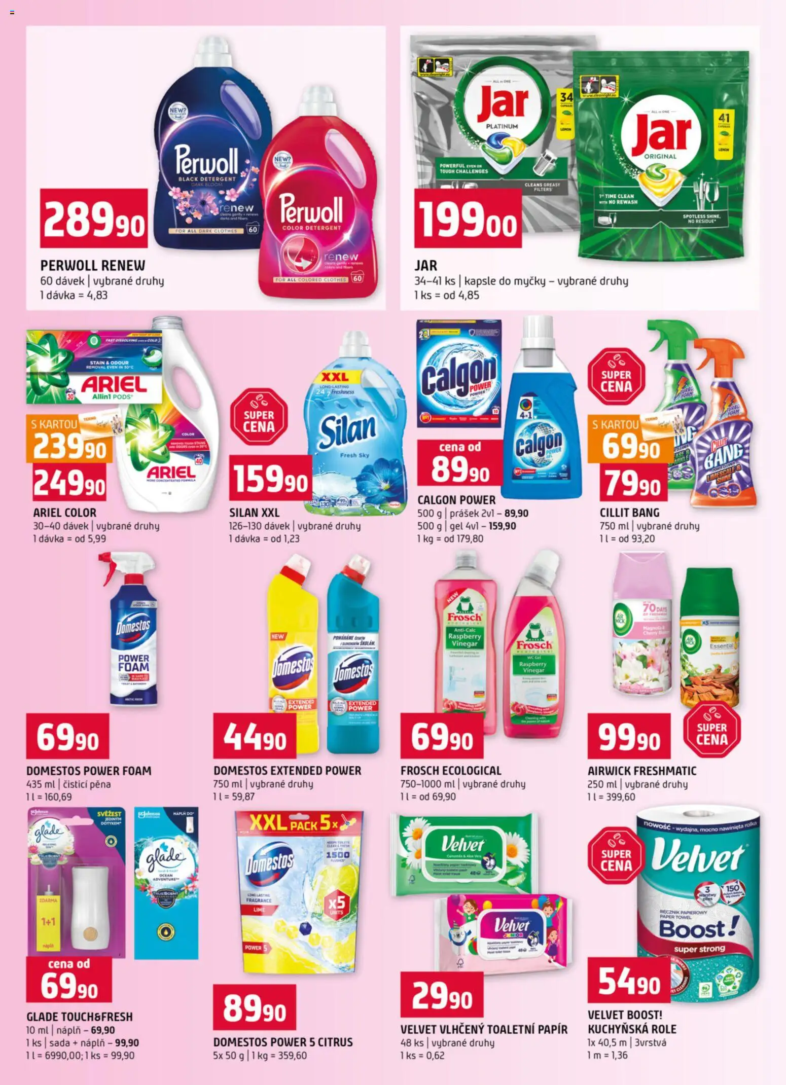 Terno leták od 15.04.2026 | Strana: 15 | Produkty: Toaletní papír, Kapsle do myčky, Velvet, Domestos