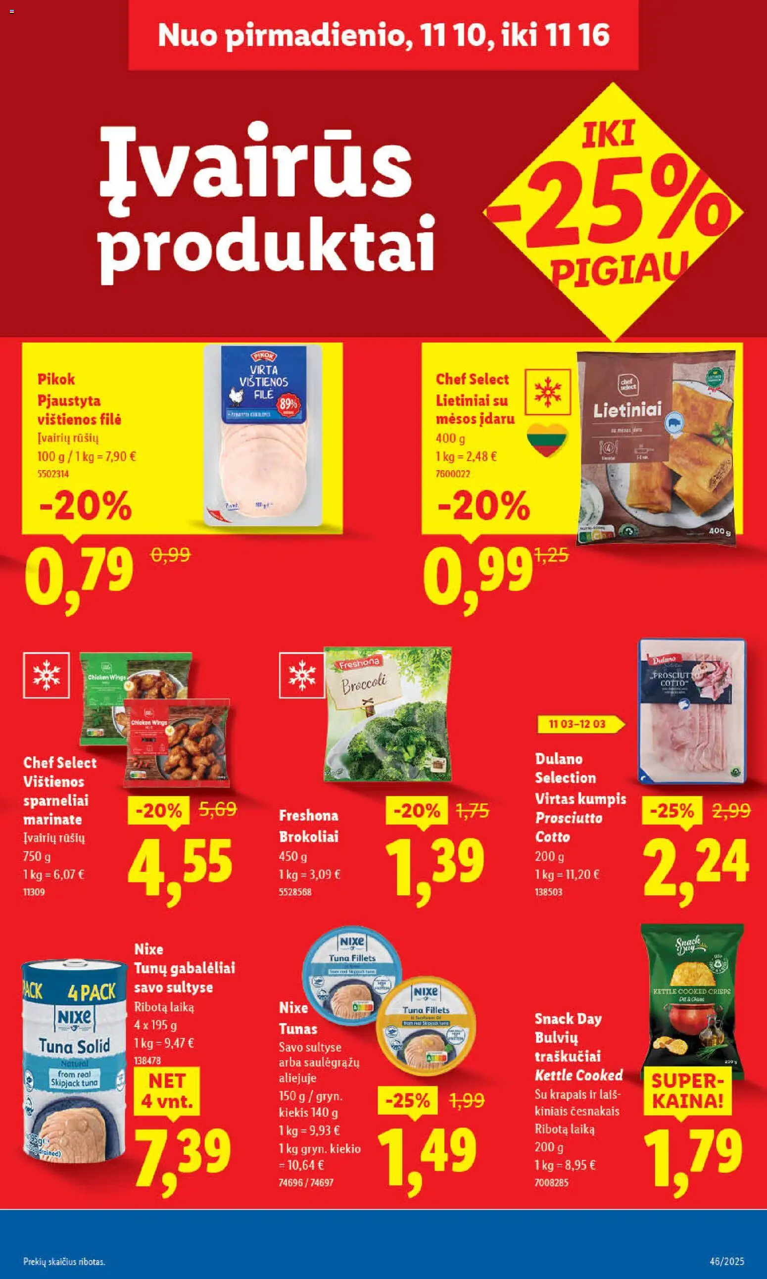 LIDL akcijos nuo 13.11.2025 | Puslapis: 39 | Prekių: Vištienos, Kumpis, Traškučiai
