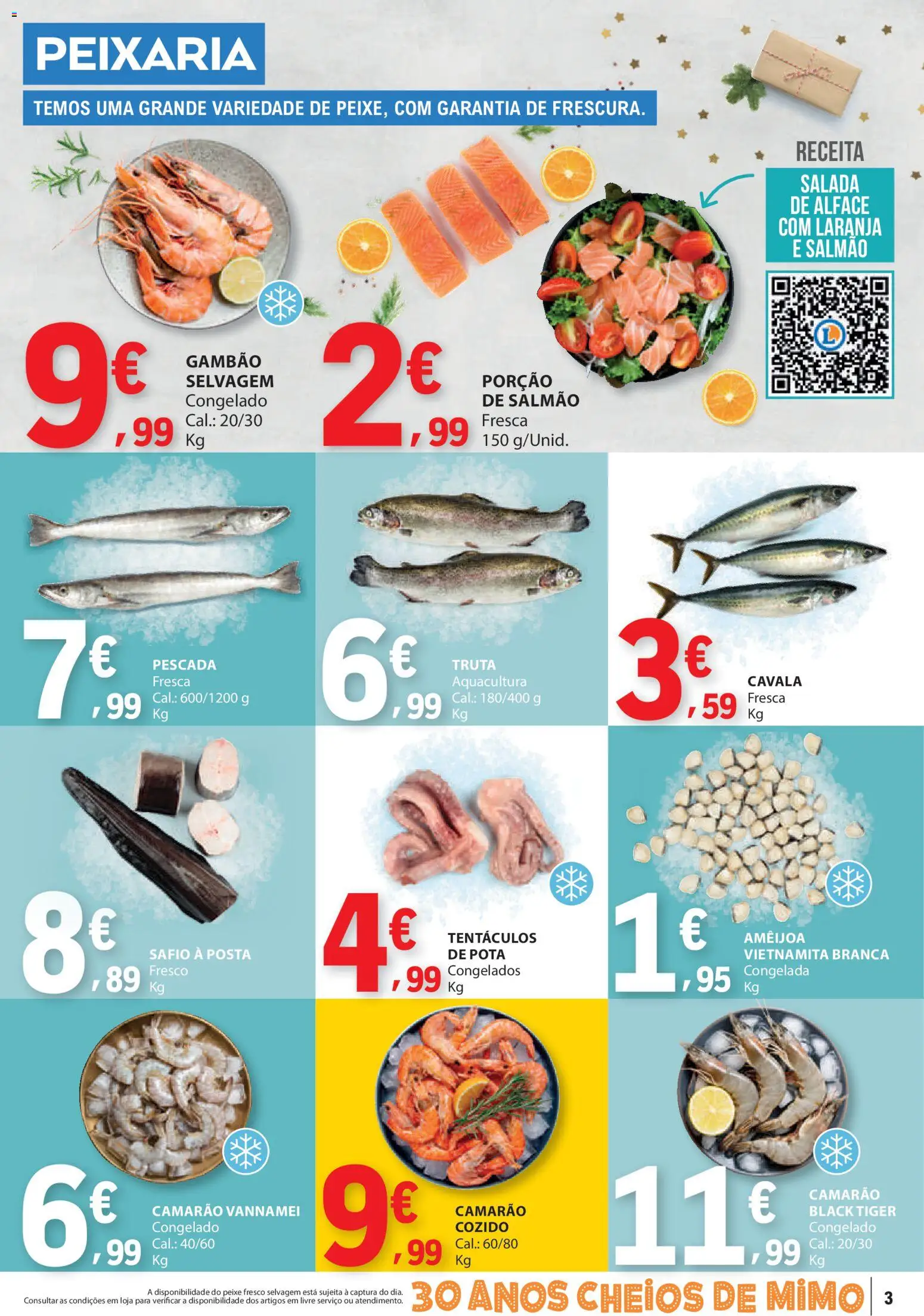 E.Leclerc folheto │ válido de 04.12.2025 | Página: 3 | Produtos: Salmão, Truta, Salada, Alface