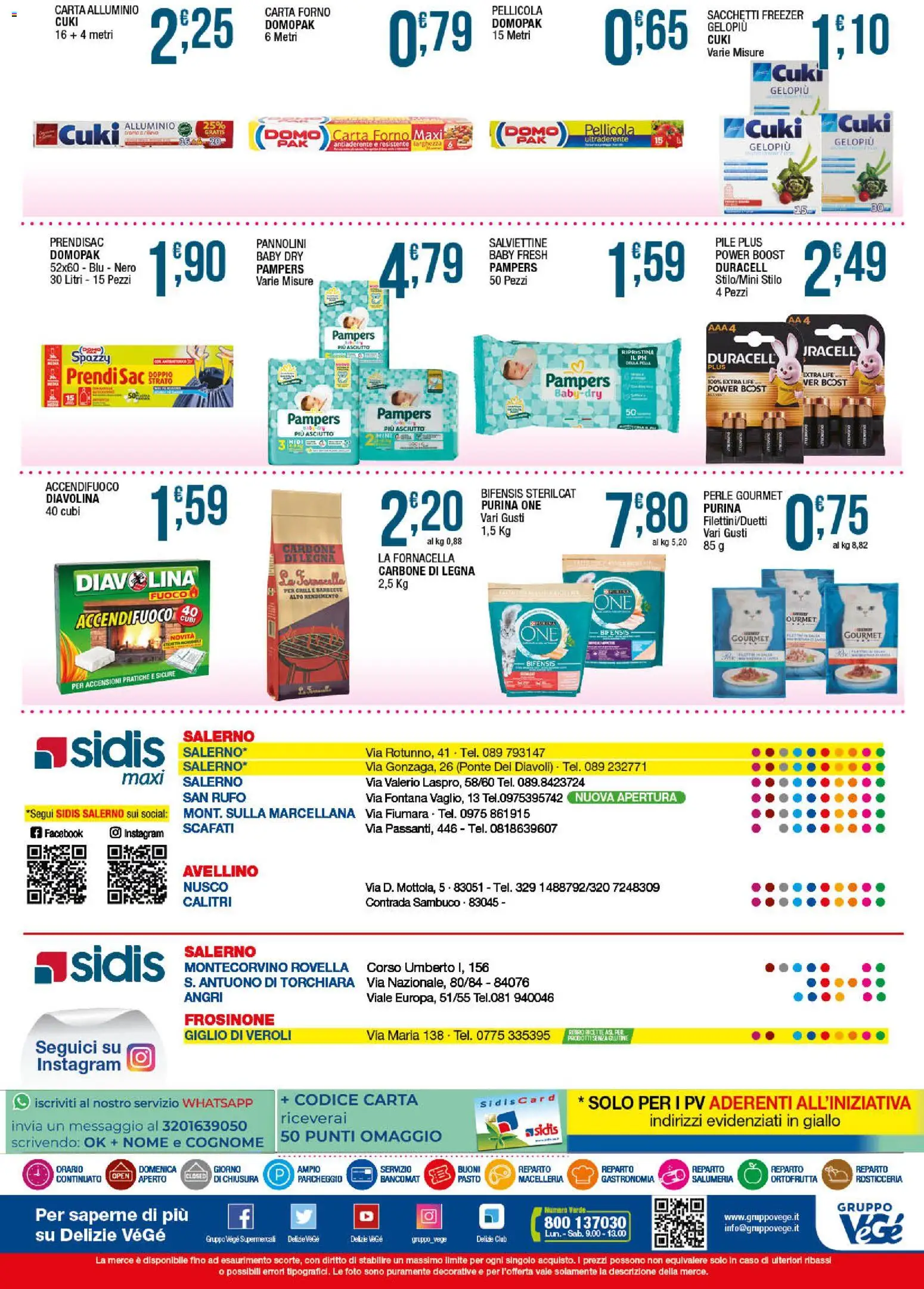 Volantino Sidis del 23.03.2026 | Pagina: 24 | Prodotti: Pannolini, Freezer, Pampers, Alluminio