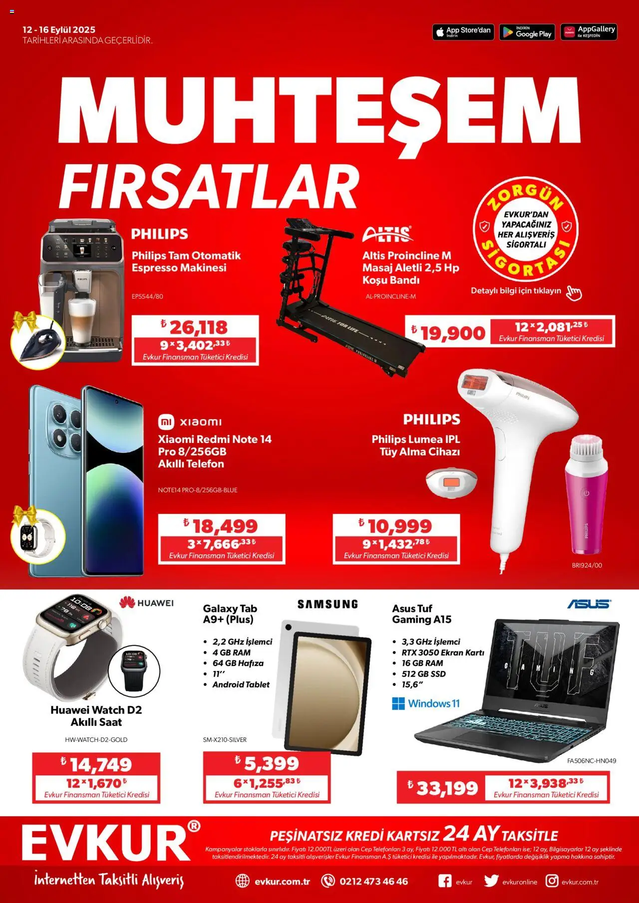 Evkur Katalog - 12.09.2025 tarihinden itibaren geçerlidir | Sayfa: 1 | Ürünler: Espresso makinesi, Telefon, Akıllı telefon, Tablet