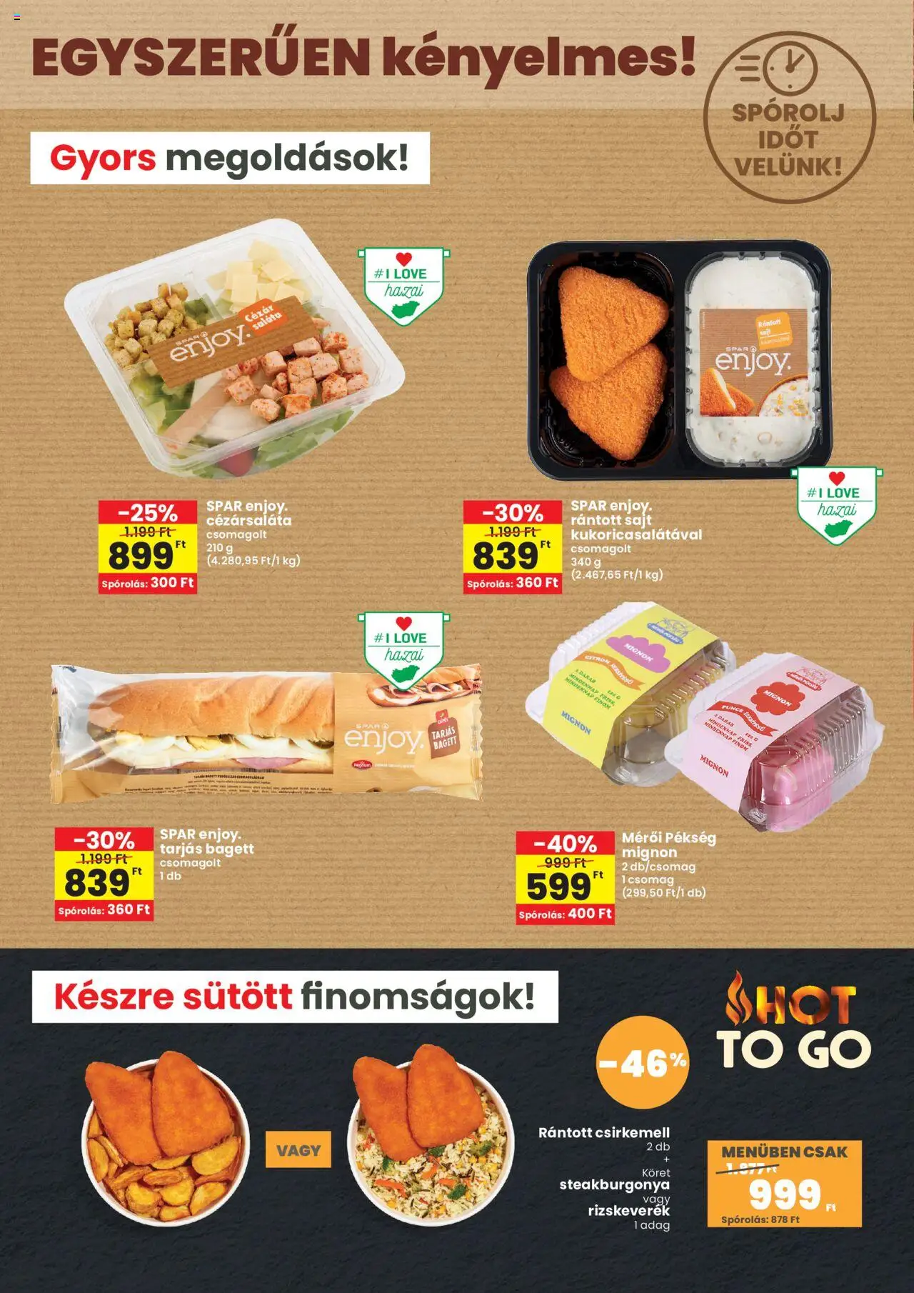 Spar akciós ujság - amely érvényes a következő dátumtól: 02.10.2025 | Oldal: 2 | Termékek: Bagett, Rántott sajt, Saláta, Csirkemell
