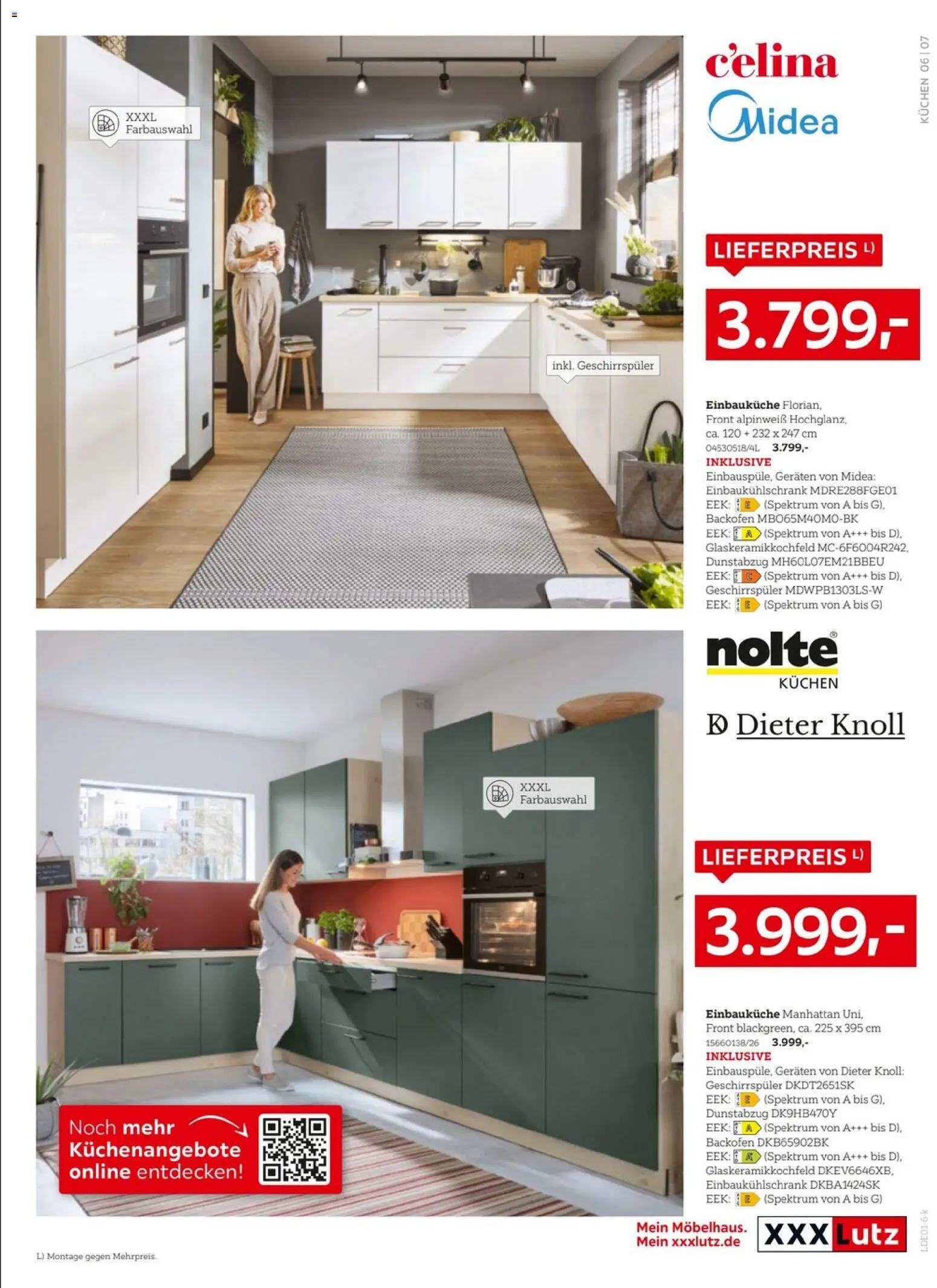 XXXL Lutz - Nr. 1 bei Küchen – gültig ab 04.01.2026 | Seite: 7 | Produkte: Geschirrspüler, Einbauküche, Dunstabzug, Kuchen