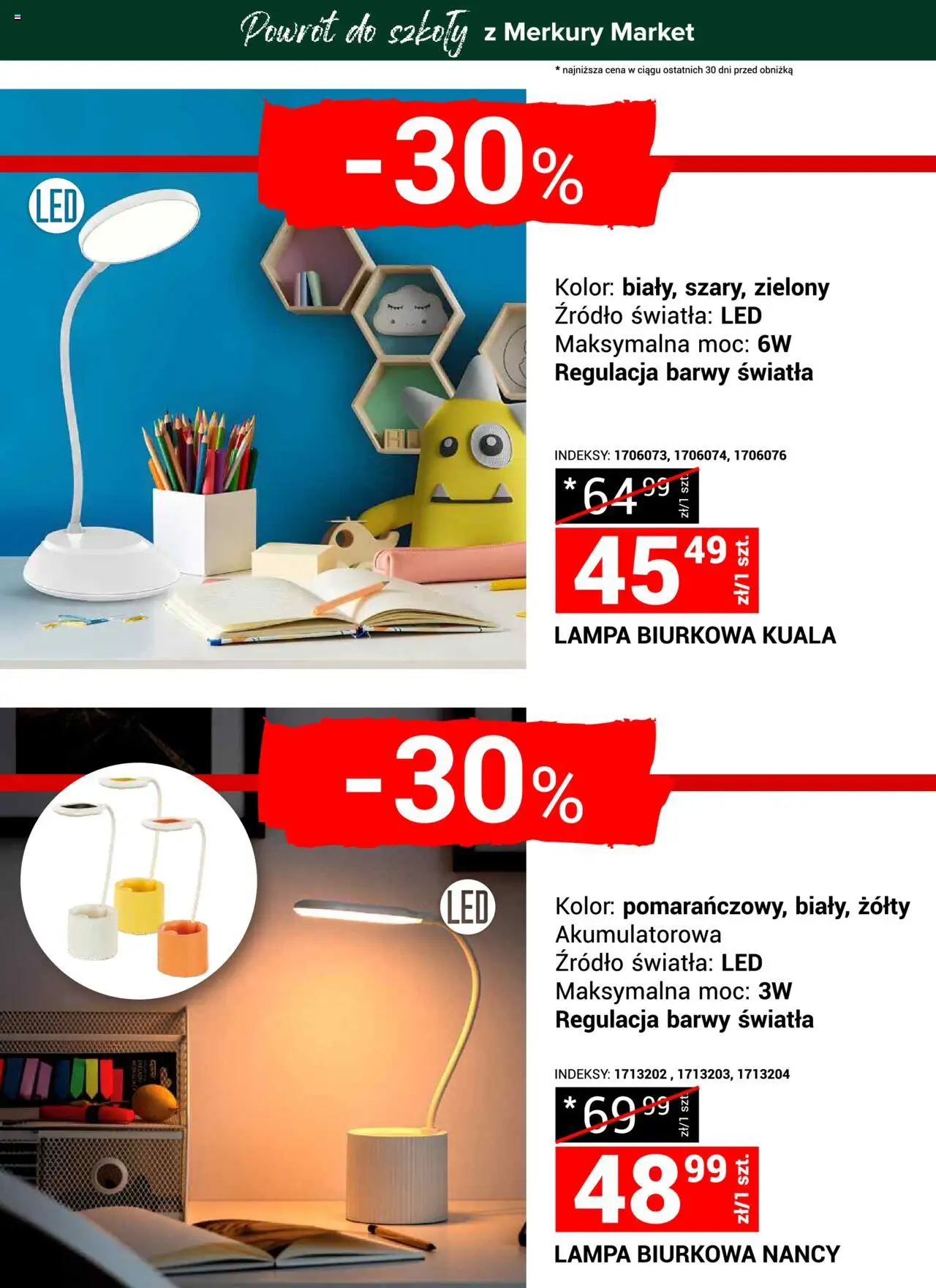 Merkury Market Gazetka - Powrót do szkoły od 23.08.2025 | Strona: 20 | Produkty: Lampa