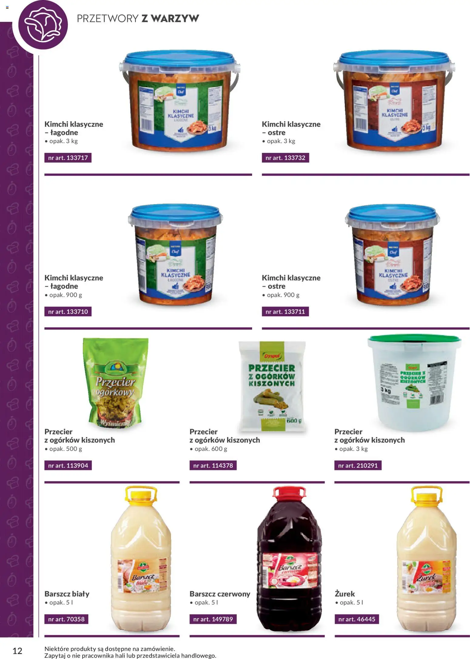 Makro Gazetka - Smart Chef Warzywa i Owoce od 01.01.2026 | Strona: 12 | Produkty: Kimchi, Barszcz, Zurek