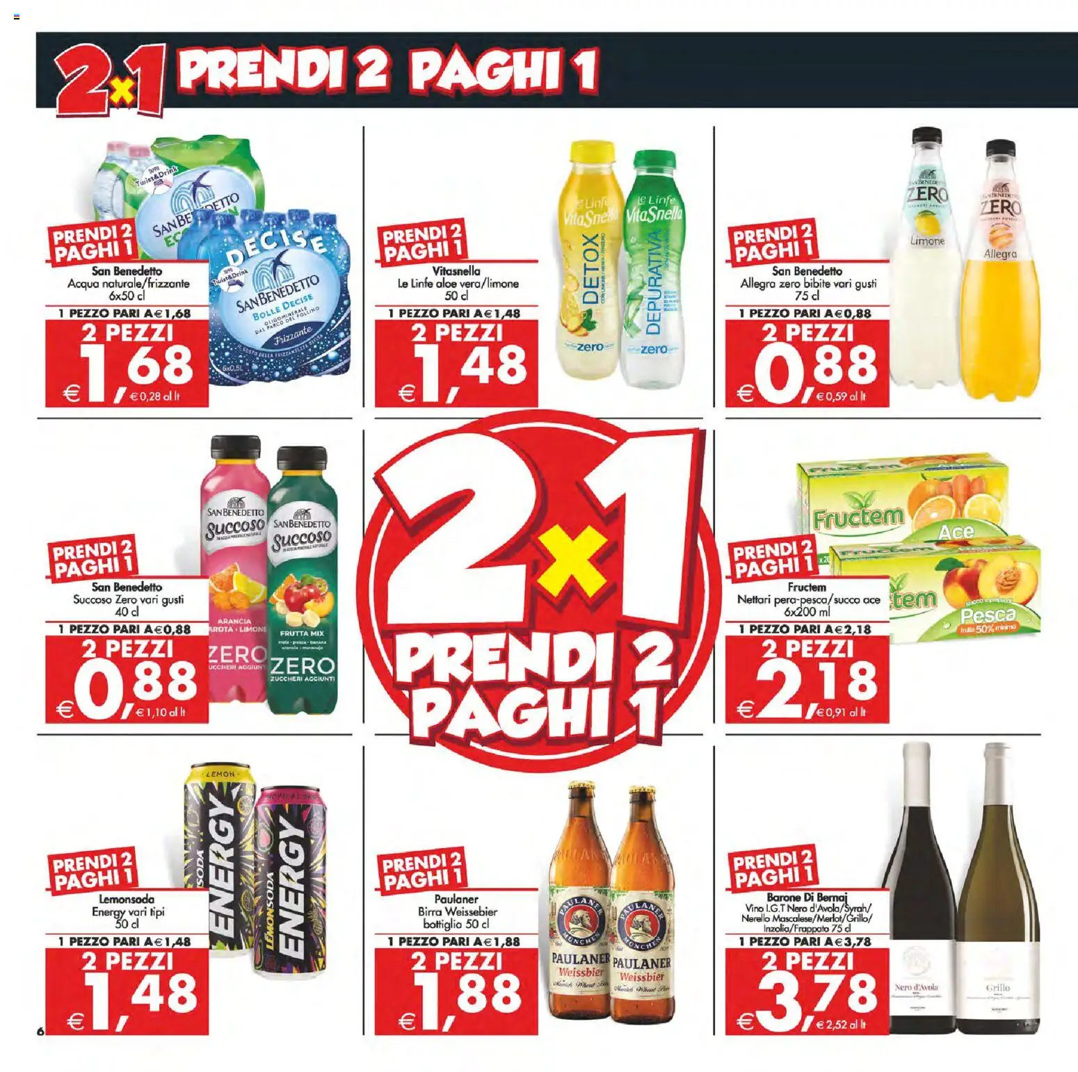 Volantino Decò del 06.03.2026 | Pagina: 6 | Prodotti: Succo, Birra, Frutta, Bottiglia