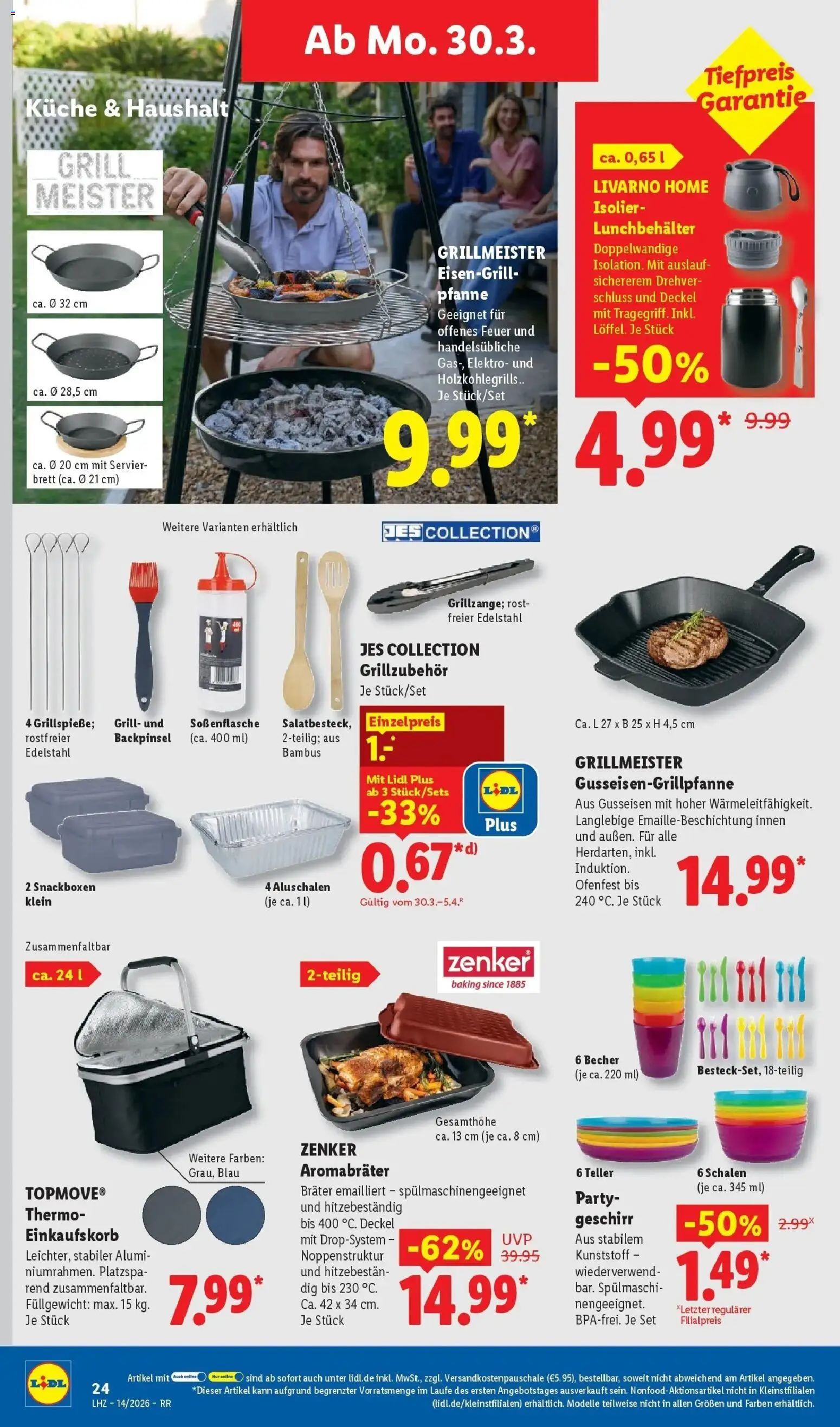 Lidl Prospekt Bergisch Gladbach – gültig ab 30.03.2026 | Seite: 42 | Produkte: Grill, Küche
