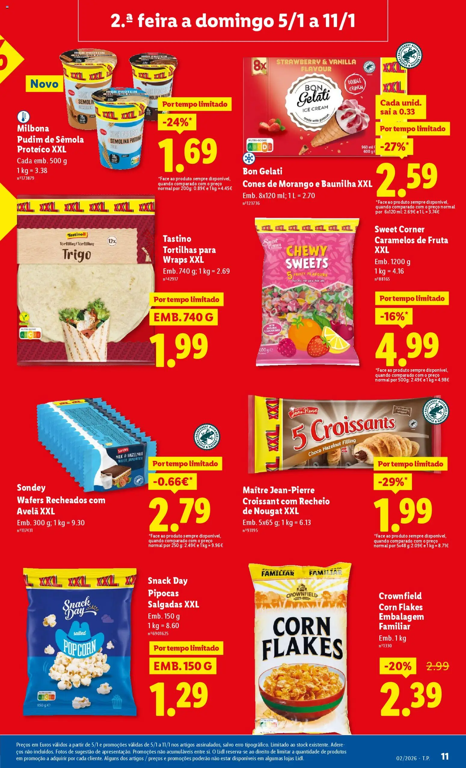 Lidl folheto │ válido de 05.01.2026 | Página: 11 | Produtos: Pipocas, Pudim
