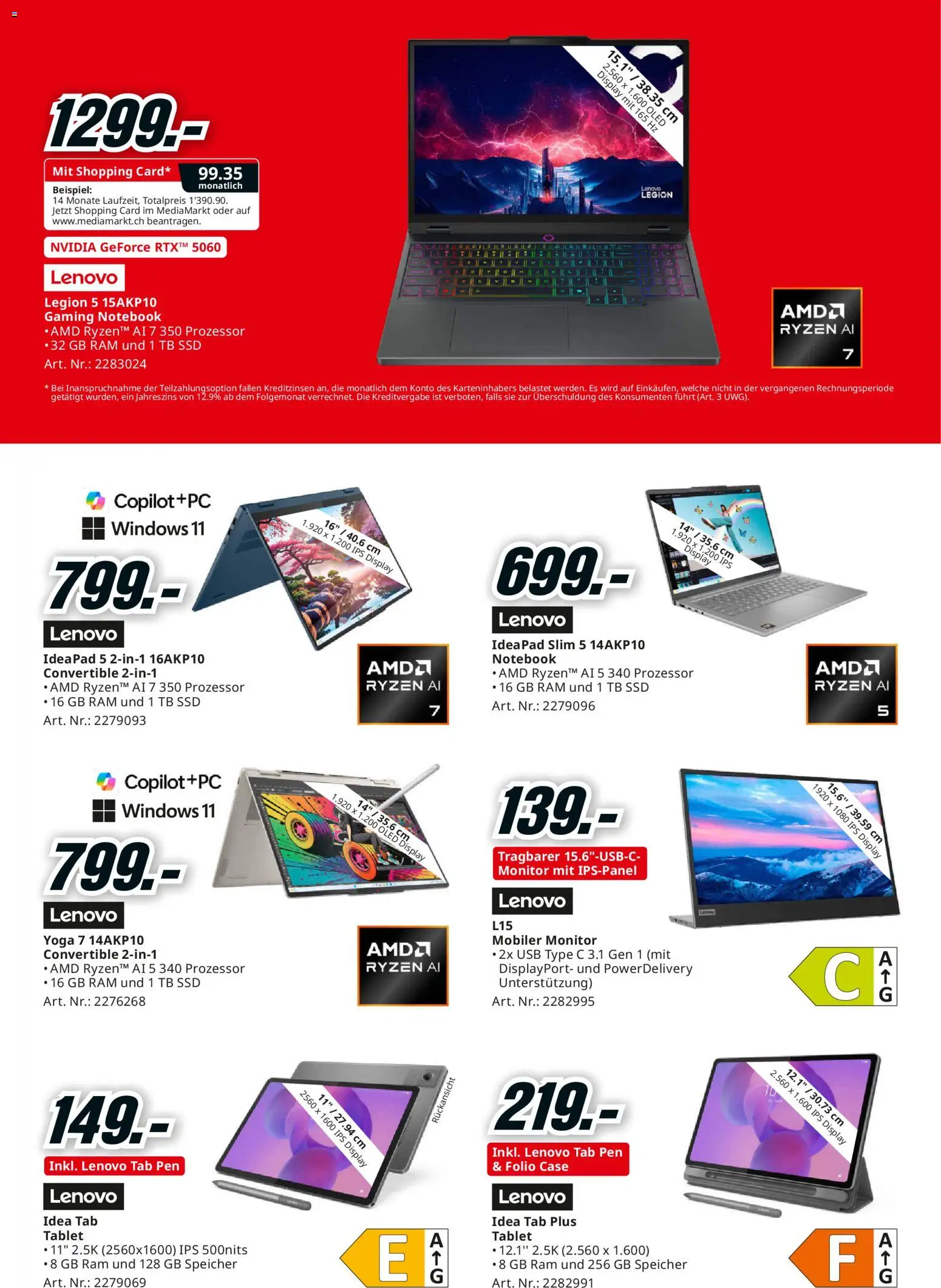 Media Markt Aktionen – gültig ab 07.12.2025 | Seite: 10 | Produkte: Monitor, Tablet, Usb, Lenovo