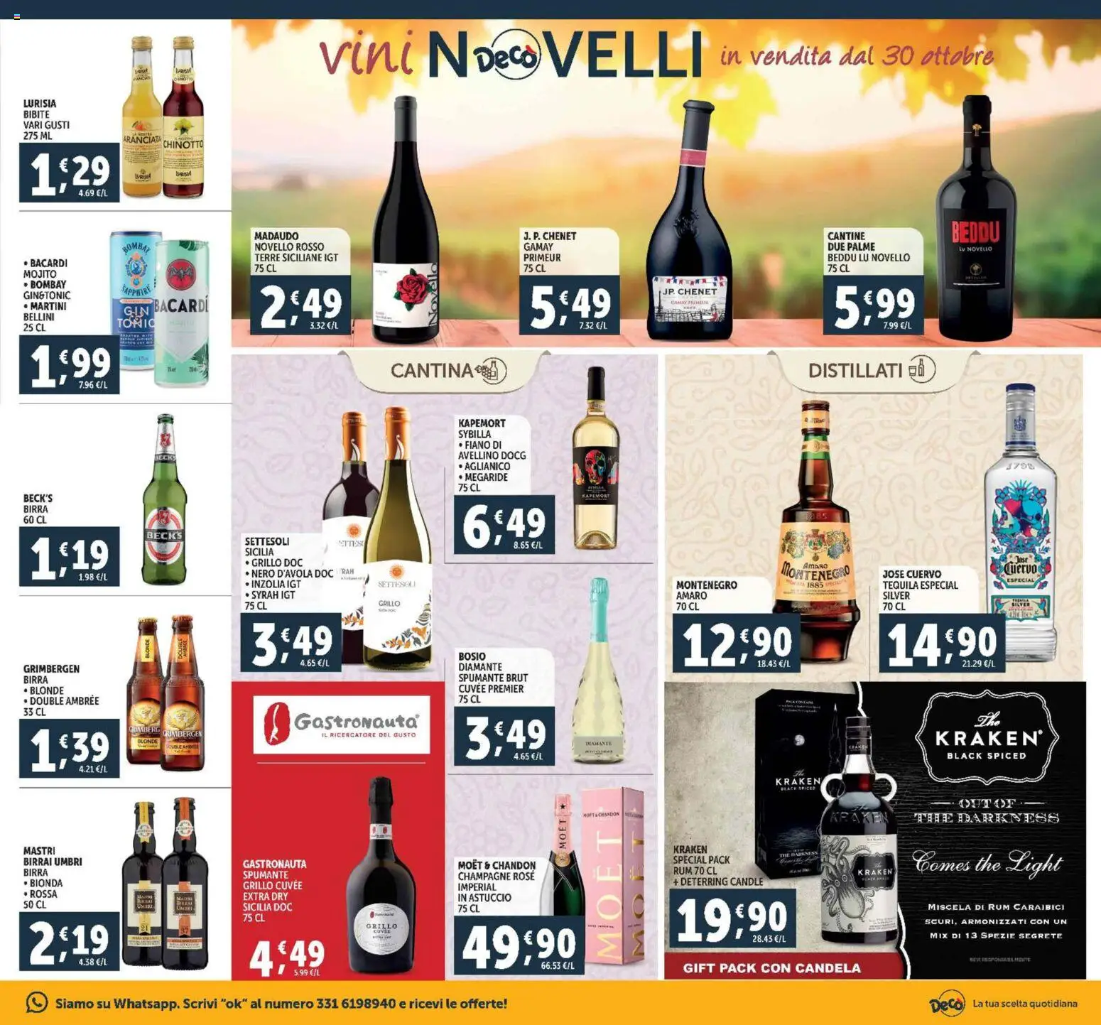 Volantino Decò del 28.10.2025 | Pagina: 17 | Prodotti: Rum, Tequila, Champagne, Candela