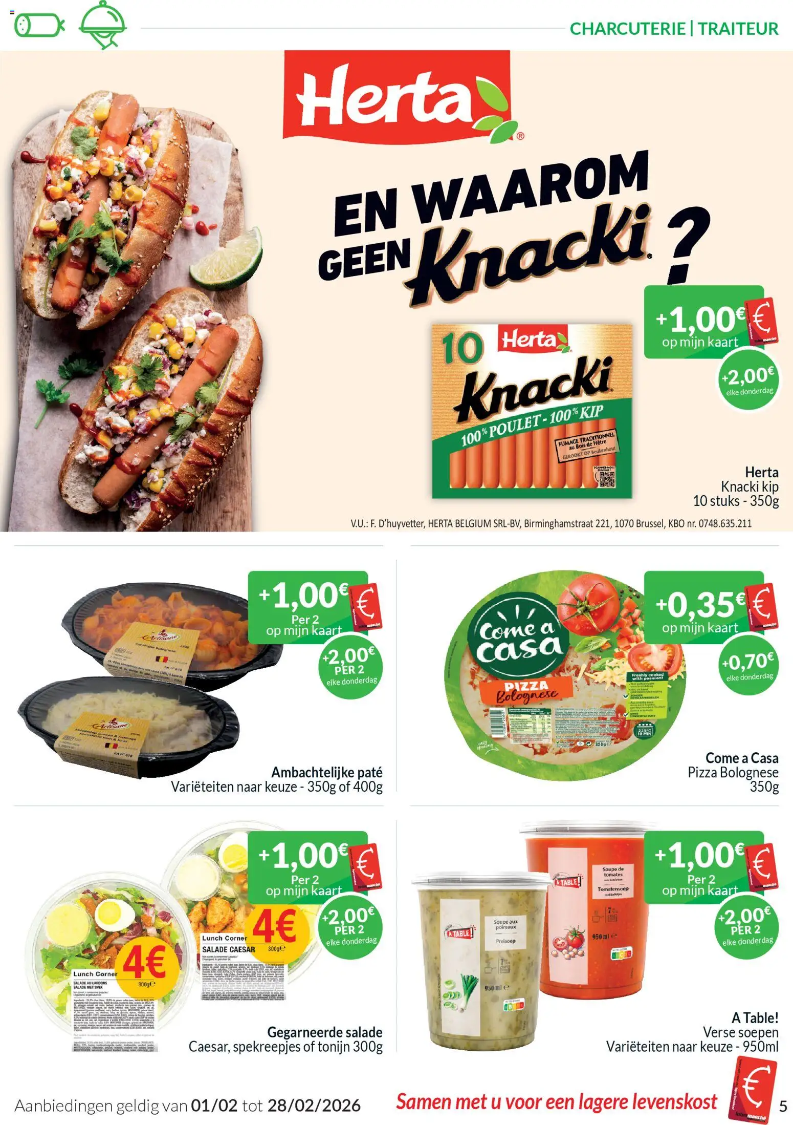 {H1} | Pagina: 5 | Producten: Pizza, Salade, Tonijn, Kaart