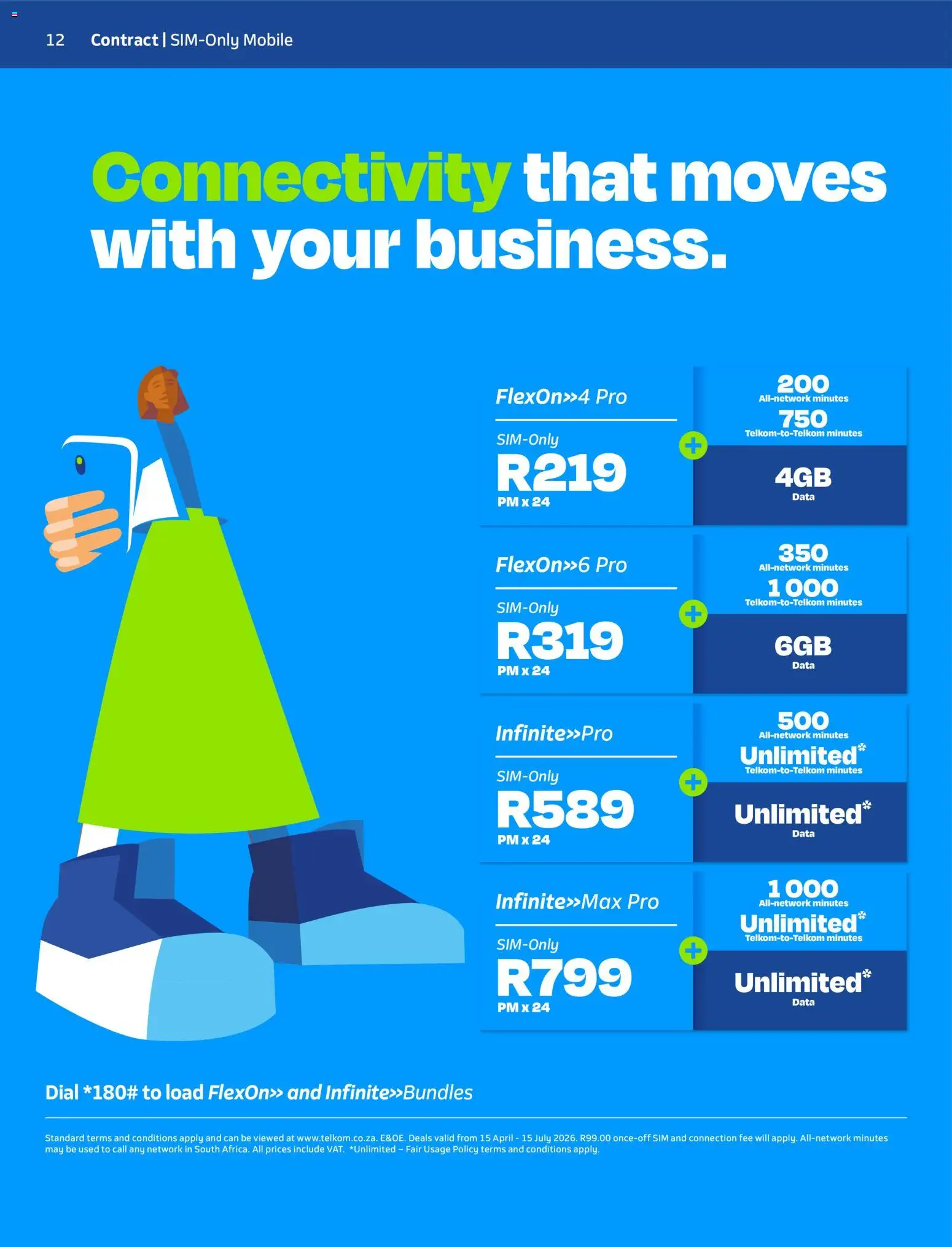 New Telkom catalogue – valid from 15.04.2026 | Page: 12 | Products: Data, Sim