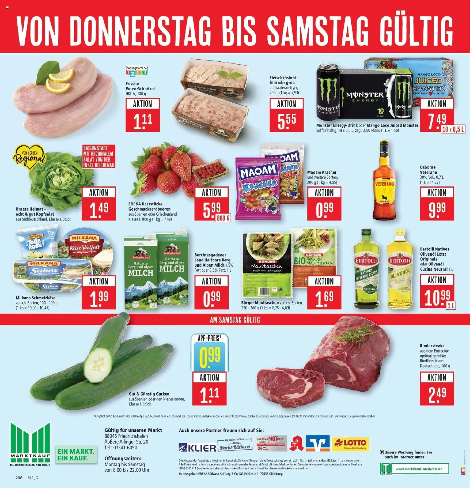 Marktkauf Prospekt Friedrichshafen  – gültig ab 09.03.2026 | Seite: 30 | Produkte: Osborne, Energy, Olivenol, Sahne