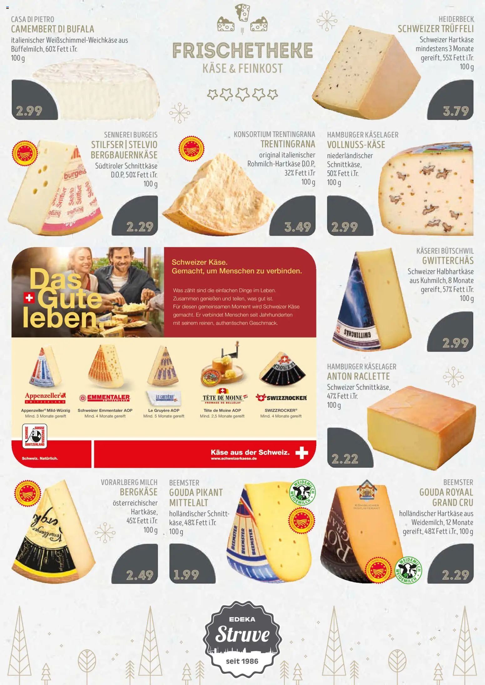 Edeka Struve Unsere Angebote für die Festzeit – gültig ab 08.12.2025 | Seite: 9 | Produkte: Milch, Käse, Gouda, Raclette