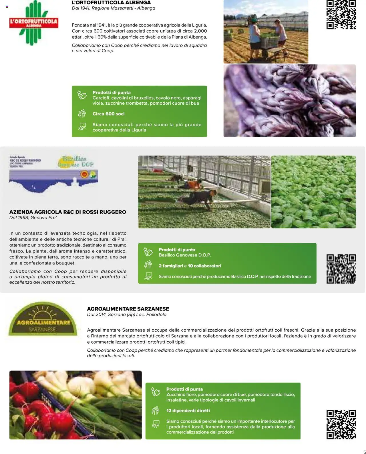 Volantino COOP del 09.10.2025 | Pagina: 5 | Prodotti: Pomodoro, Cavolo, Basilico, Asparagi