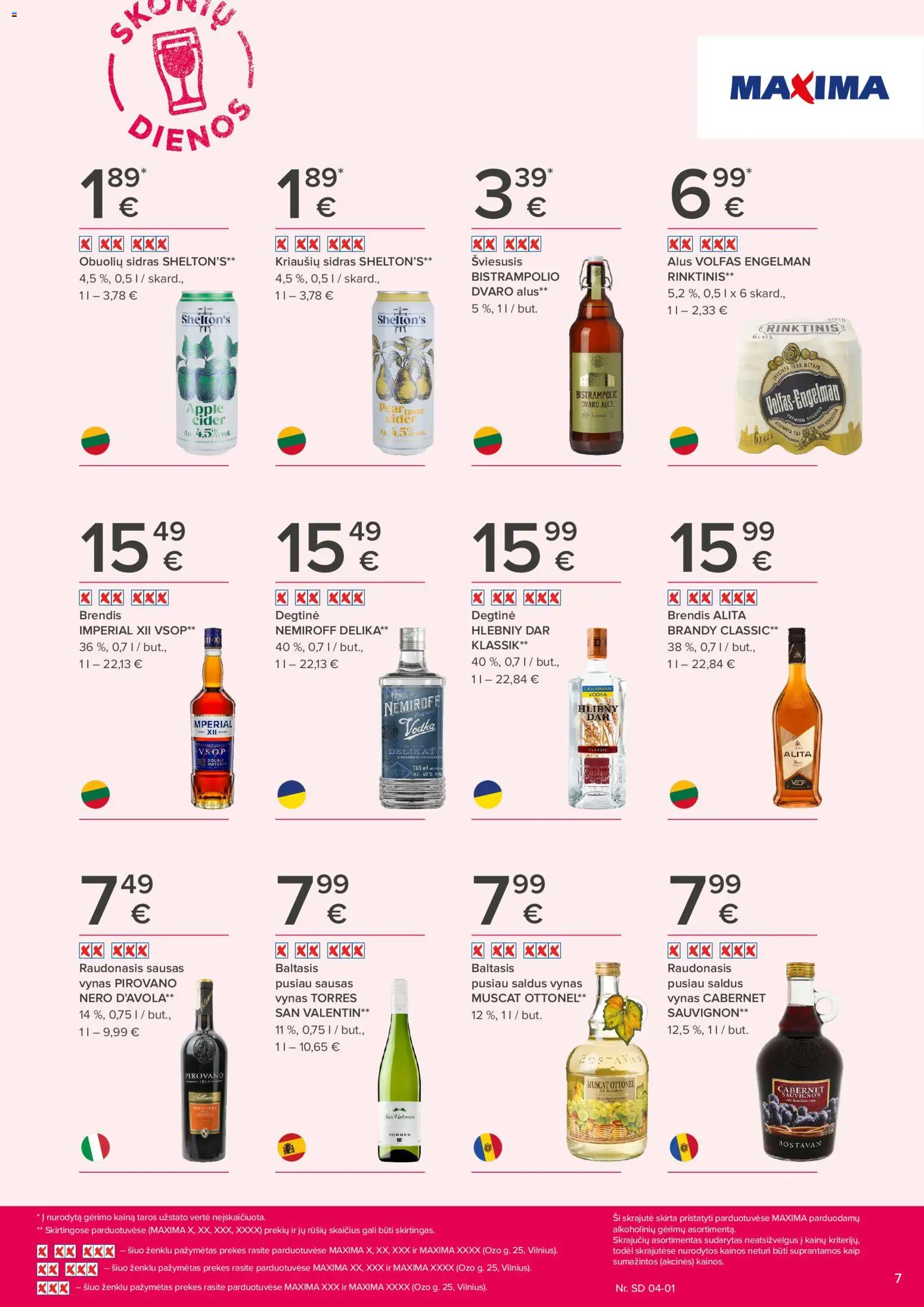 MAXIMA akcijos nuo 19.03.2026 | Puslapis: 7 | Prekių: Degtinė, Vynas, Alus