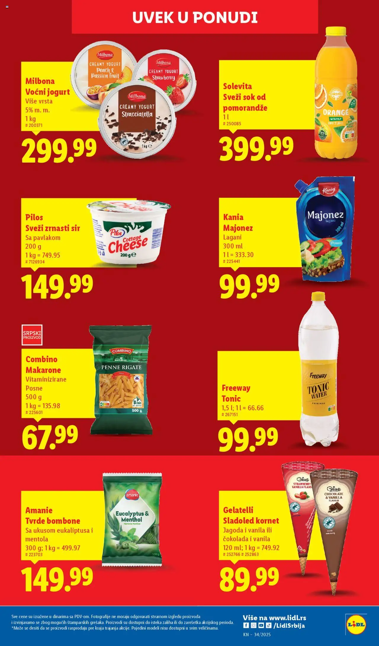 Lidl katalog - važi od 21.08.2025 | Strana: 25 | Proizvode: Bombone, Sladoled, Sir, Sladoled kornet