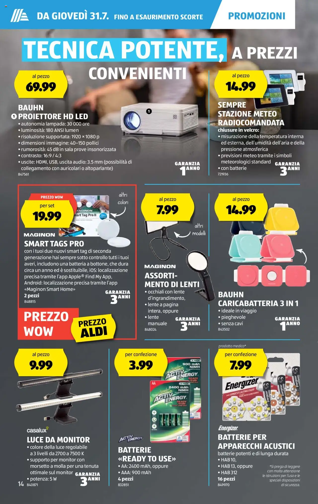 Aldi Volantino ab 31.07.2025 | Seite: 15 | Produkte: Batterie, Audio, Monitor