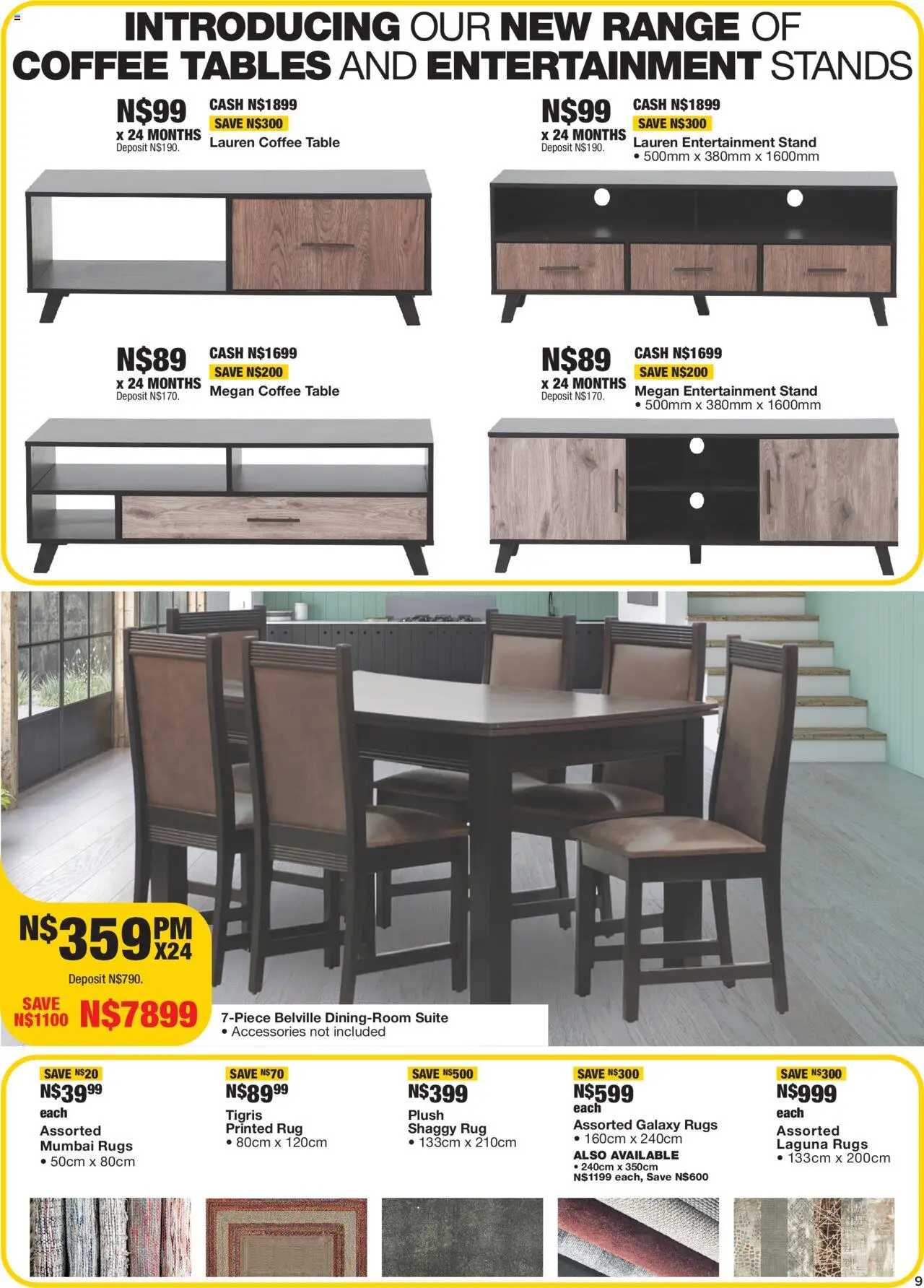 New OK Furniture catalogue – valid from 17.09.2025 | Page: 9 | Products: Rug, Coffee table, Table, Coffee