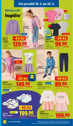 Náhled letáku LUPILU Mikinové šaty, materiál: bavlna, polyester, 98/104-122/128 od 16.03.2026 | Strana: 38 | Produkty: Šaty, Obuv, Tepláky