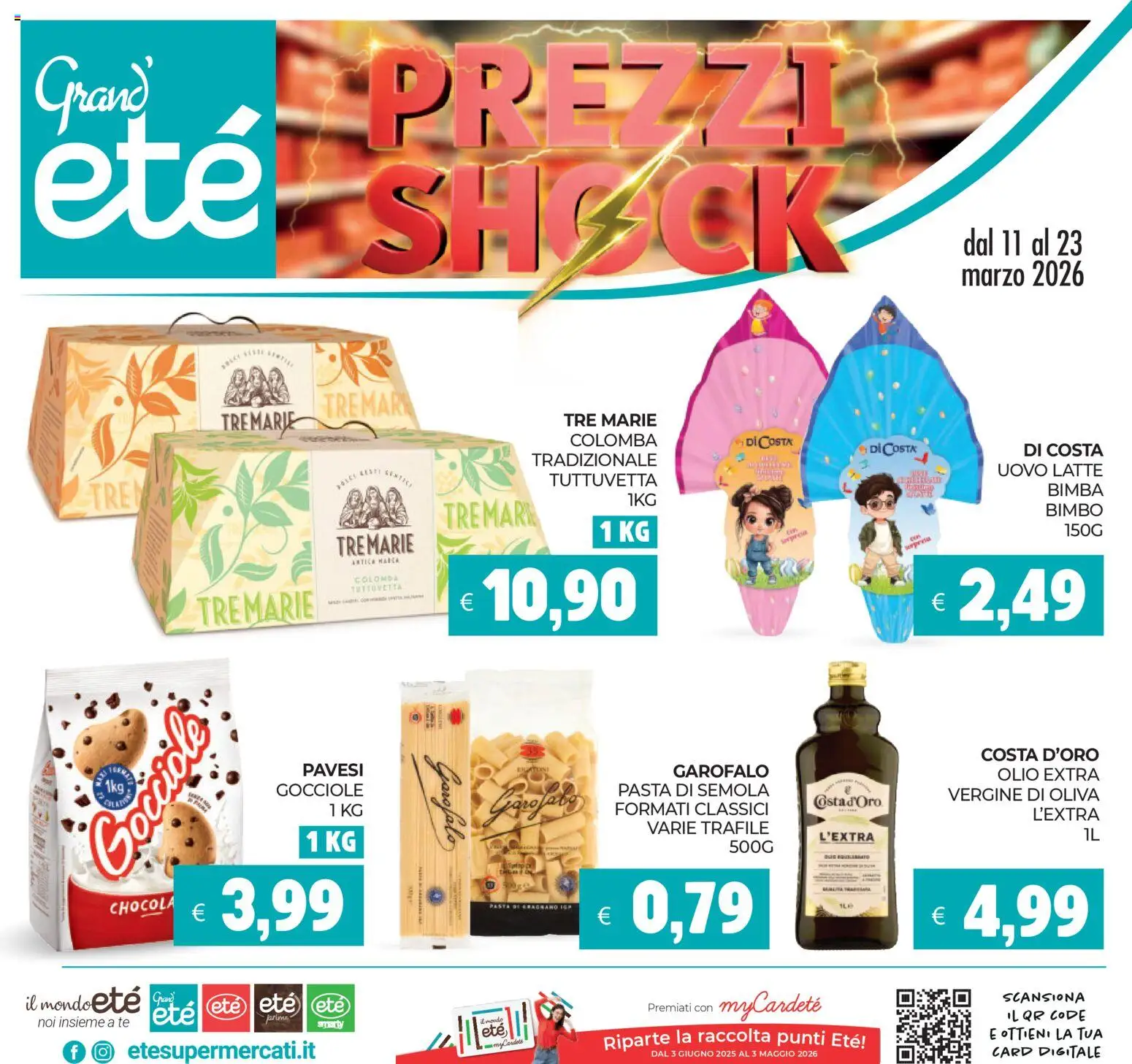 Volantino Eté del 11.03.2026 | Pagina: 1 | Prodotti: Tè, Latte, Olio, Pasta
