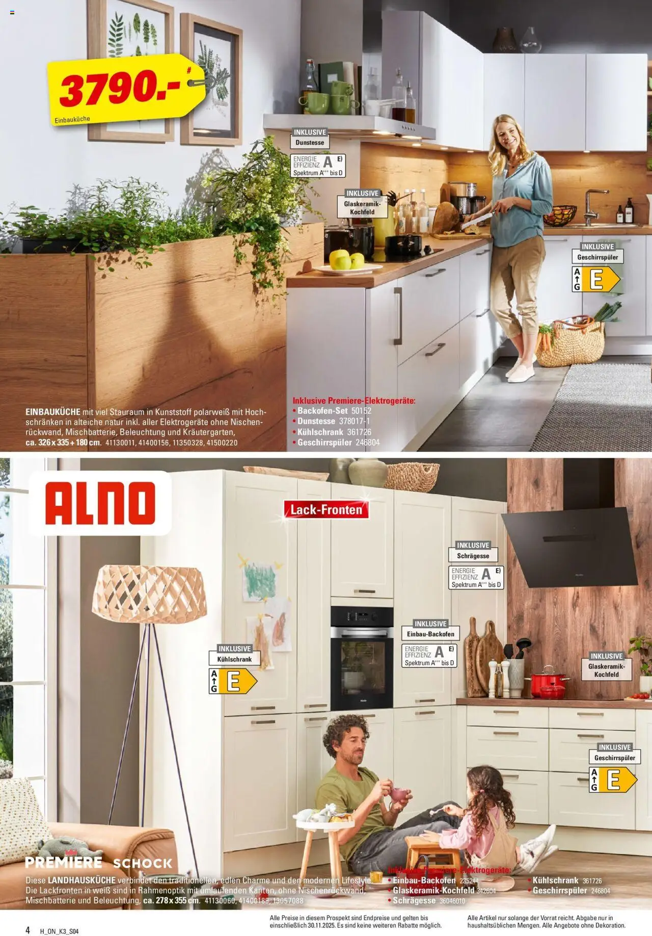 Höffner - Küchen Power – gültig ab 01.08.2025 | Seite: 4 | Produkte: Geschirrspüler, Einbauküche, Kühlschrank, Kochfeld