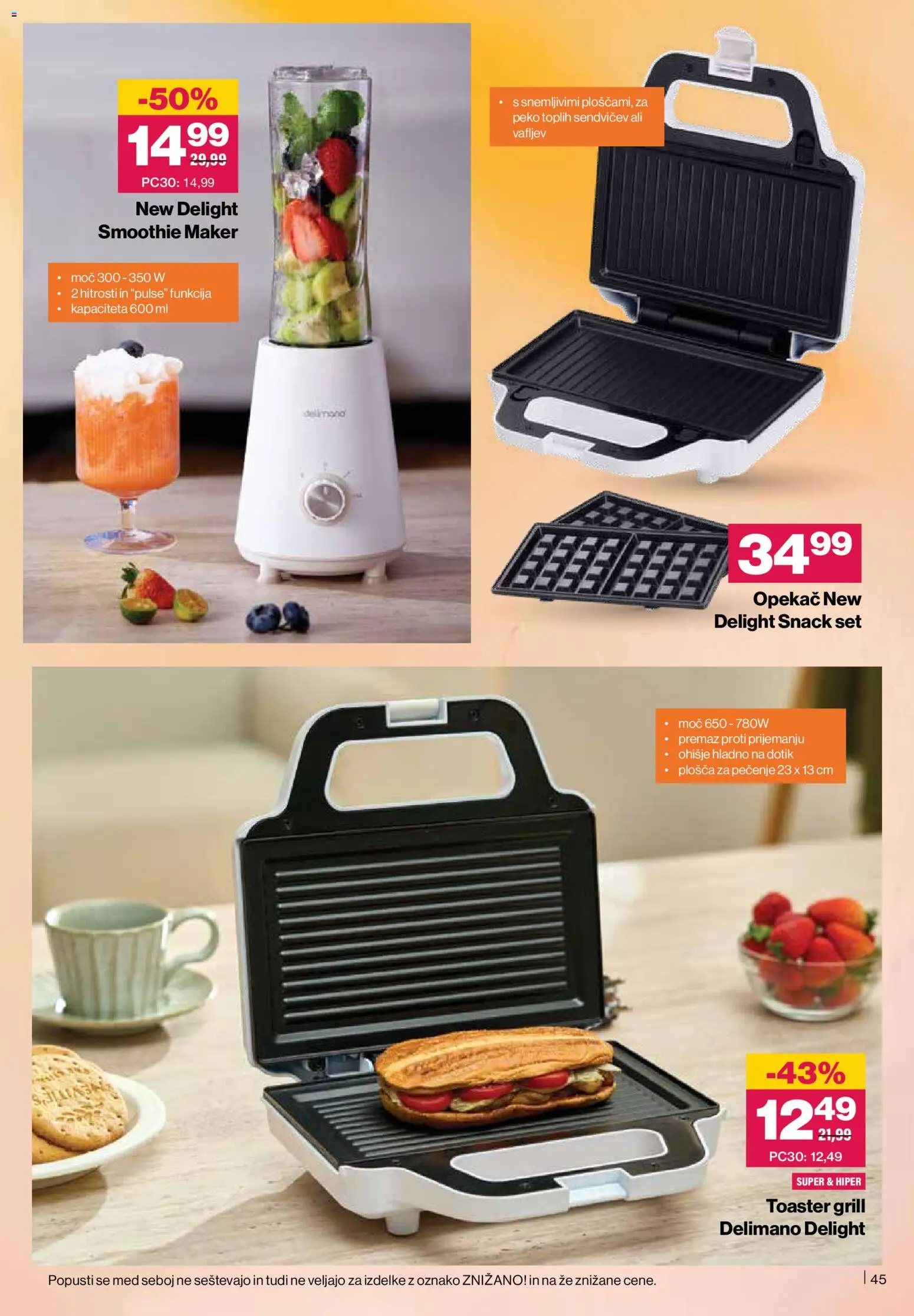 Novi Mercator katalog ponudbe – veljaven od 22.01.2026 | Stran: 45 | Izdelki: Toaster, Grill