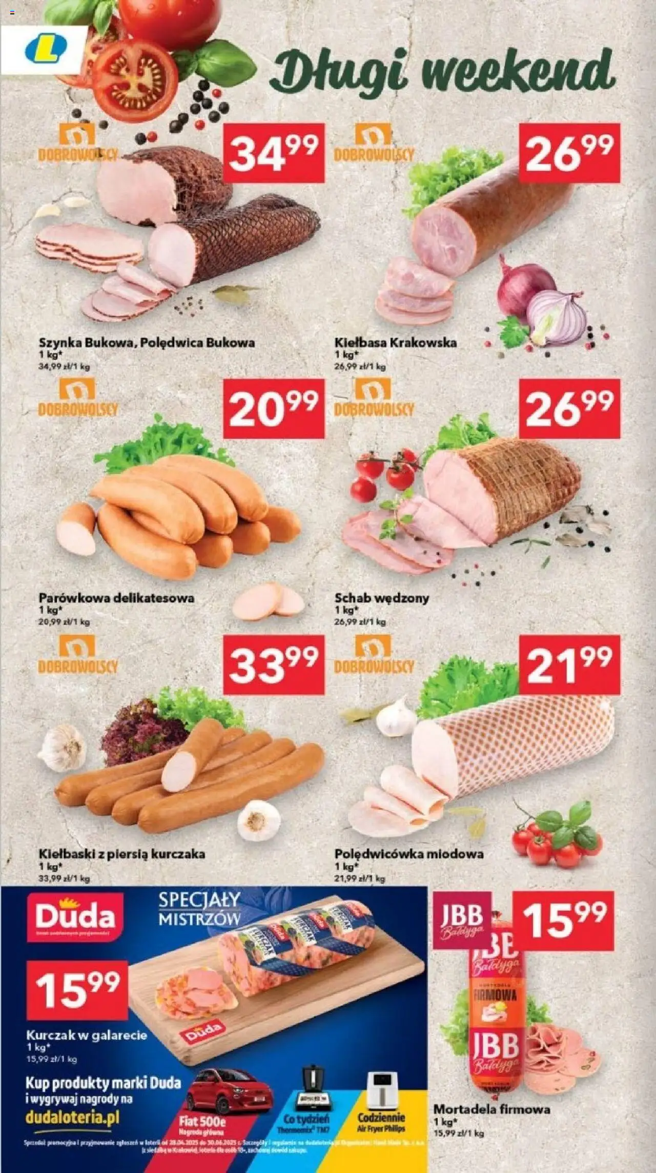 Lewiatan gazetka - Legnica od 17.06.2025 | Strona: 2 | Produkty: Kiełbasa, Schab, Szynka, Kiełbasa krakowska