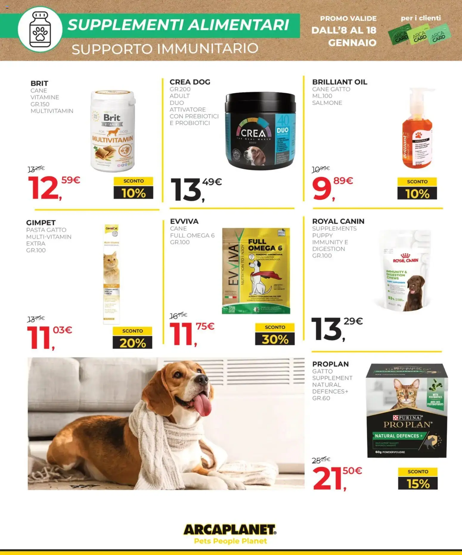 Volantino Arcaplanet del 08.01.2026 | Pagina: 22 | Prodotti: Salmone, Pasta