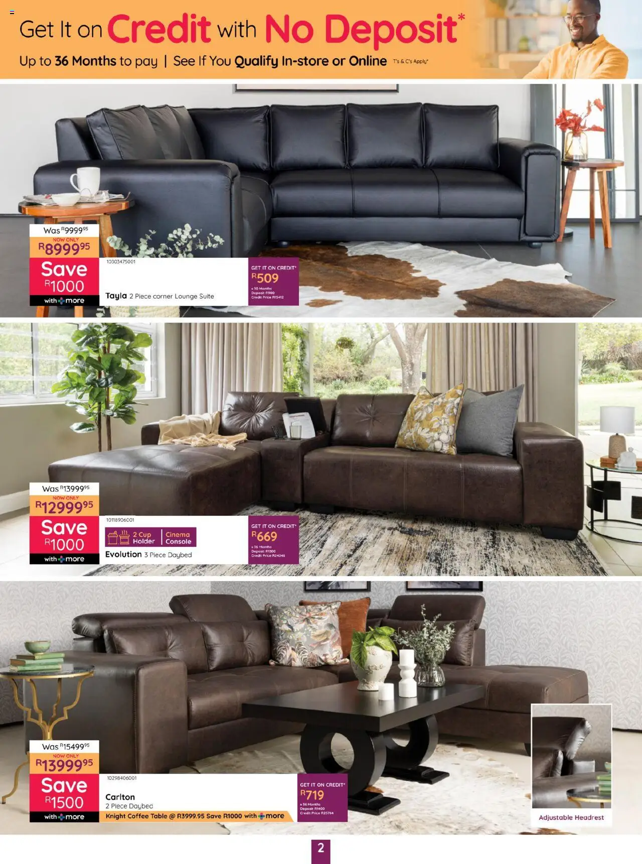 New Bradlows catalogue – valid from 16.10.2025 | Page: 2 | Products: Coffee table, Table, Lounge suite, Coffee