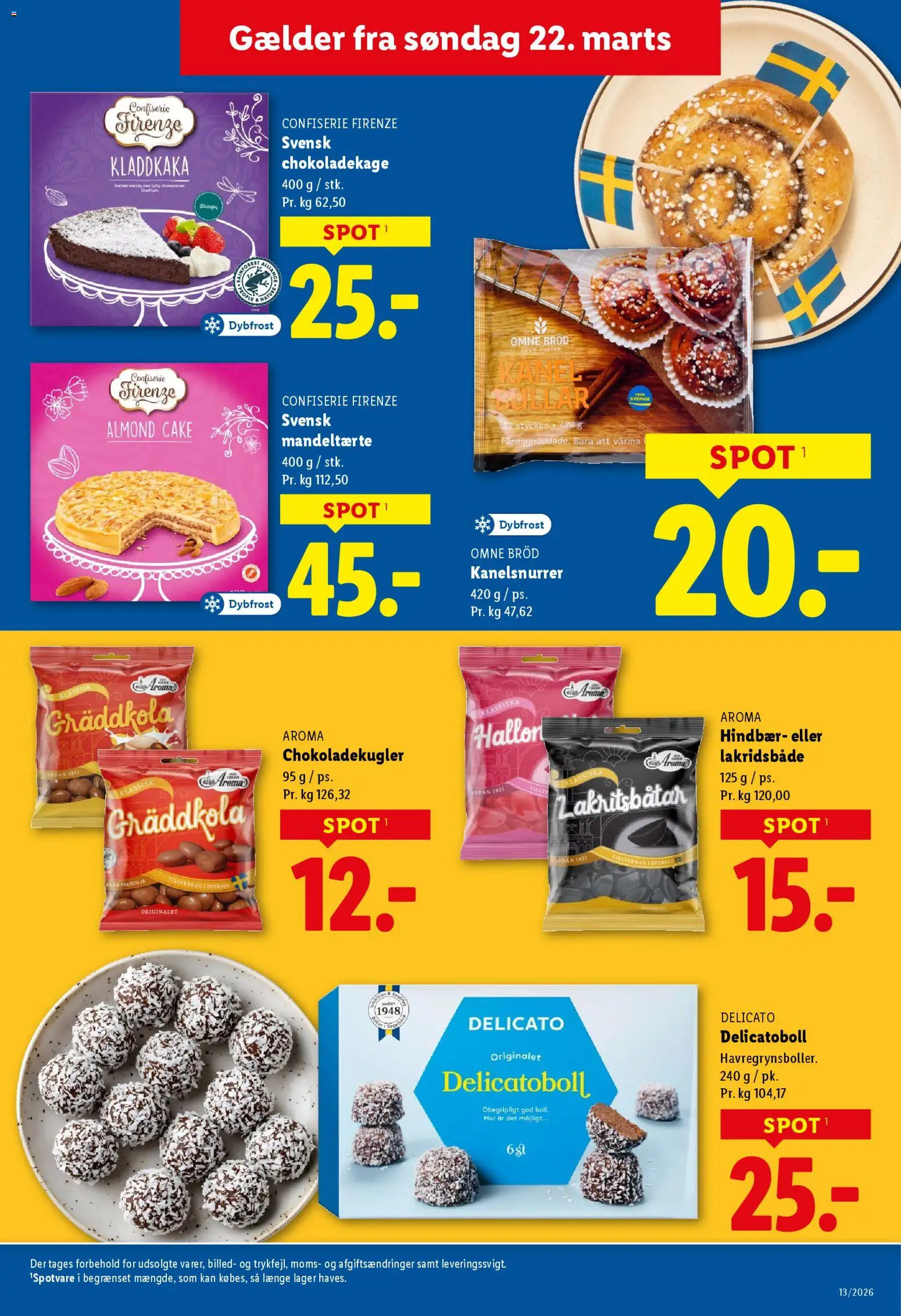 Lidl tilbudsavis – gyldig fra 26.03.2026 | Side: 26 | Produkter: Brød, Chokoladekage, Feijões, Hindbær