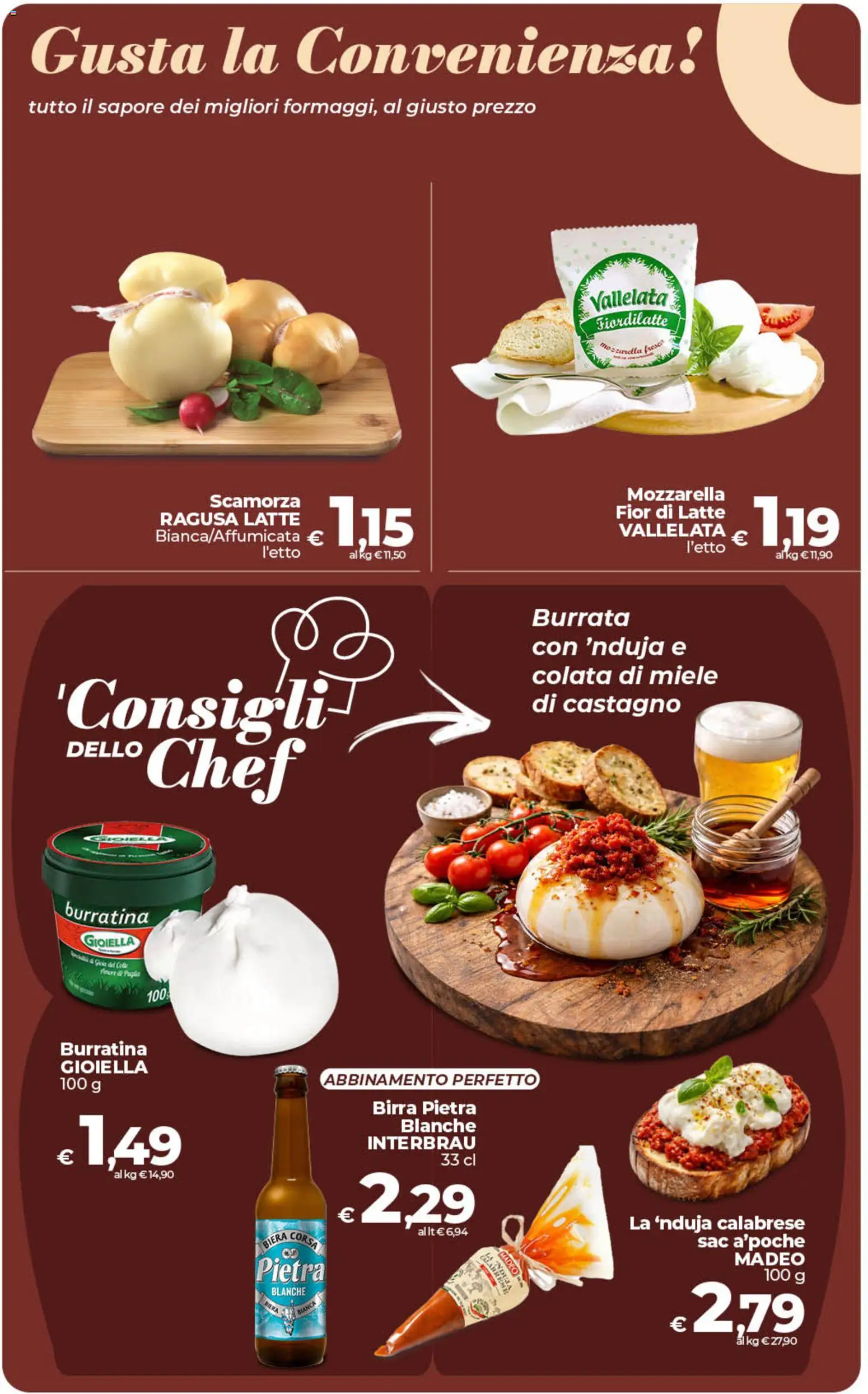 Volantino Ipercoop del 17.03.2026 | Pagina: 17 | Prodotti: Birra, Mozzarella, Miele, Burrata