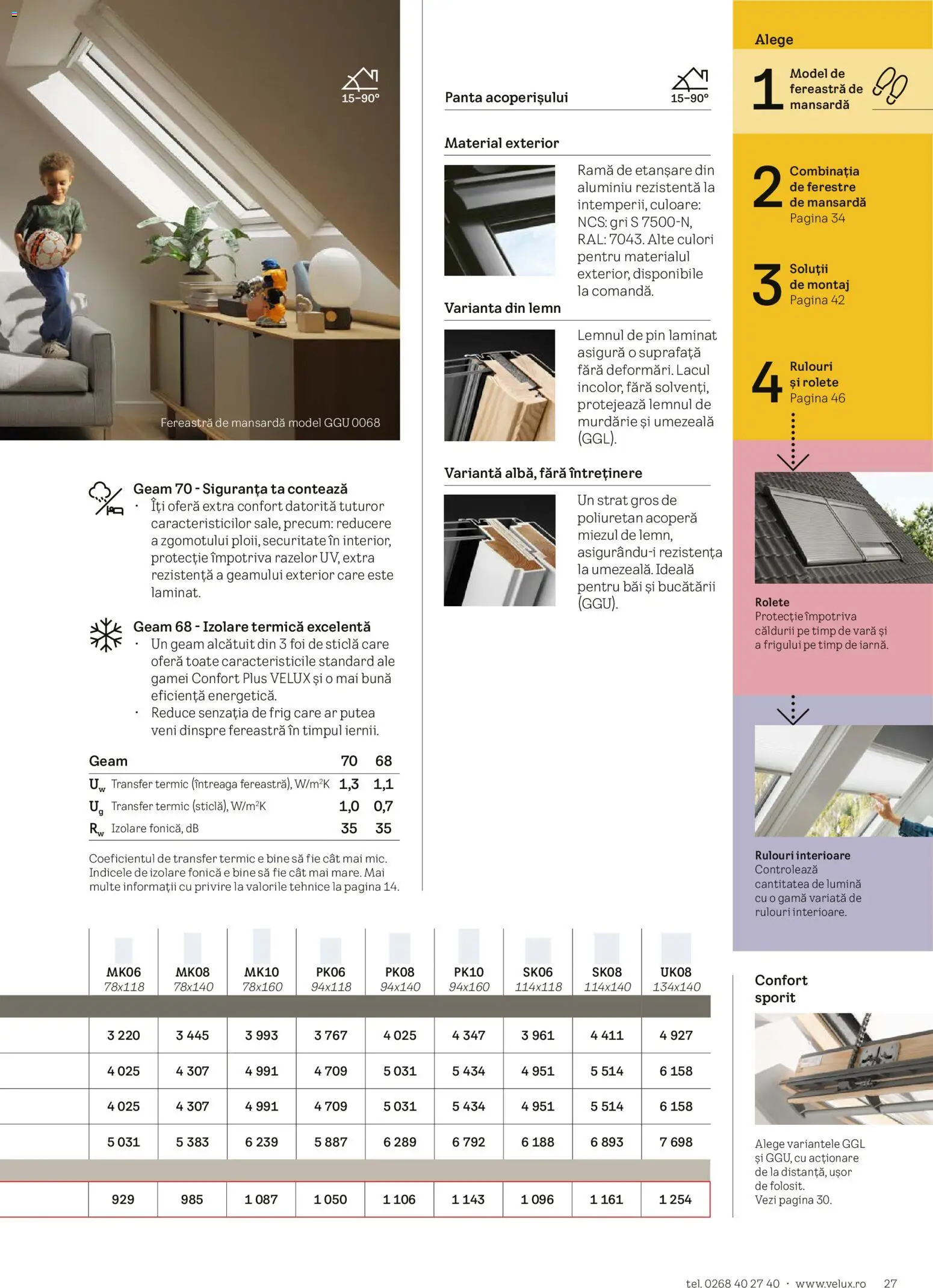 Noul catalog Velux – valabil de la 03.02.2026 | Pagină: 27 | Produse: Tavuk suyu, Fereastră