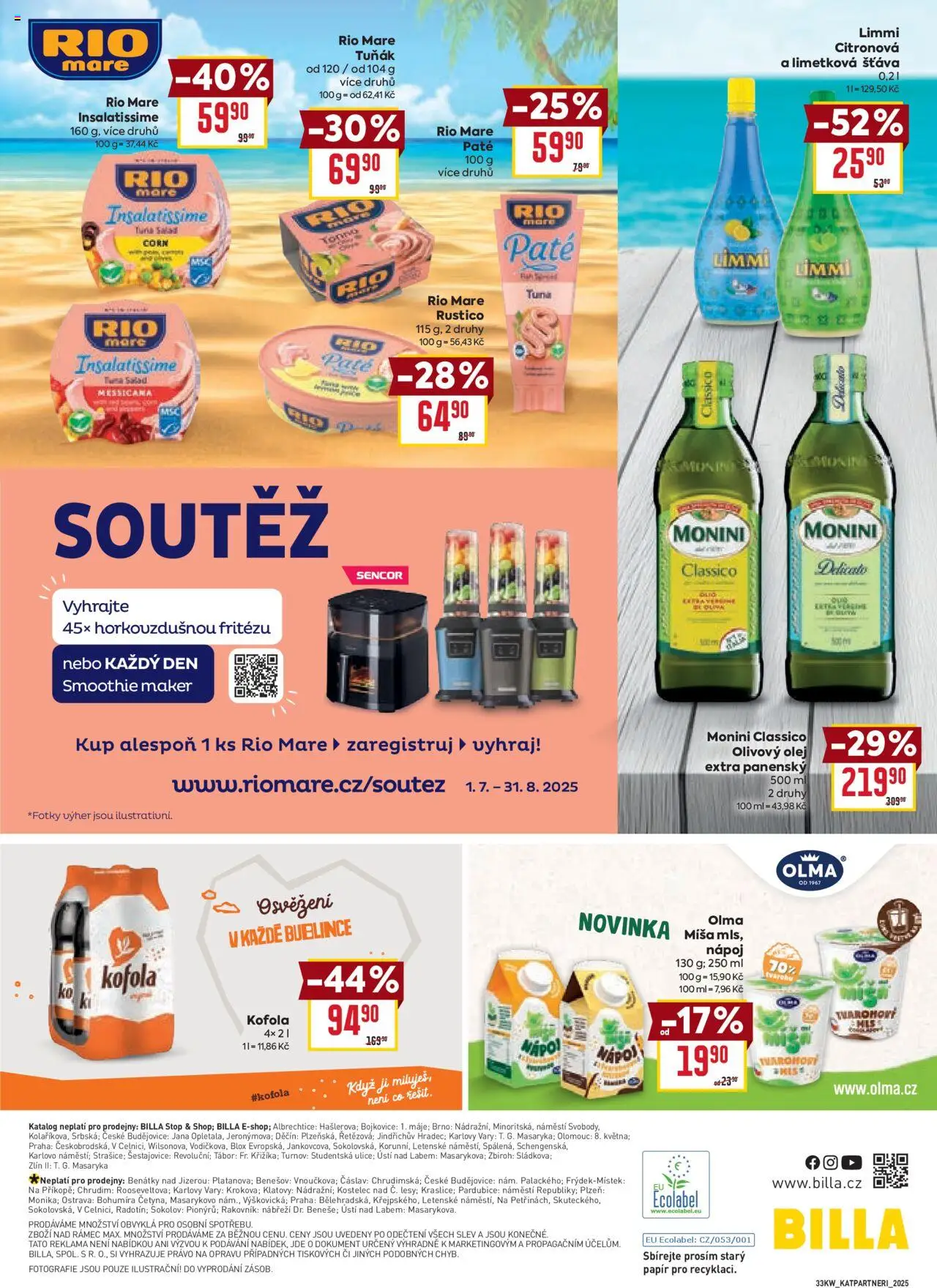 Billa leták - Partneři od 13.08.2025 | Strana: 30 | Produkty: Tuňák, Olej, Rio mare, Smoothie