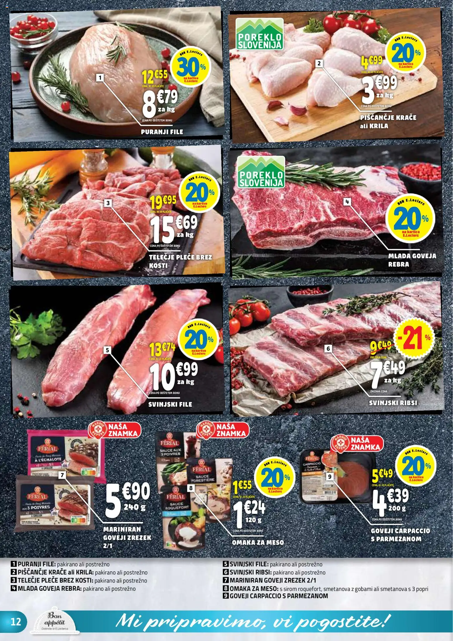 Novi E.leclerc katalog ponudbe – veljaven od 22.04.2026 | Stran: 12 | Izdelki: Omaka