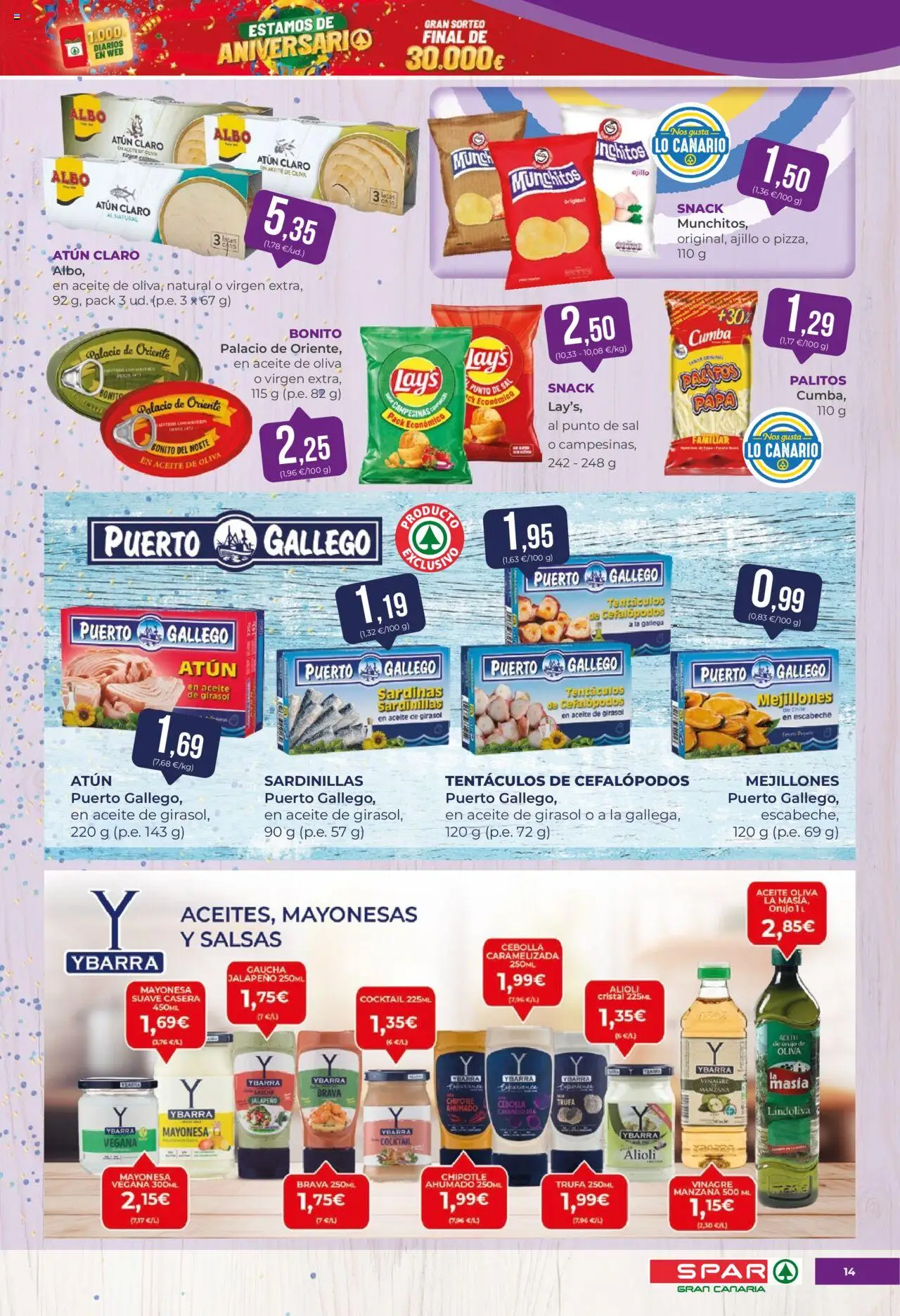 Spar folleto │ válido desde el 03.10.2025 | Página: 14 | Productos: Manzana, Aceite de girasol, Παγωμένο τσάι, Atún claro