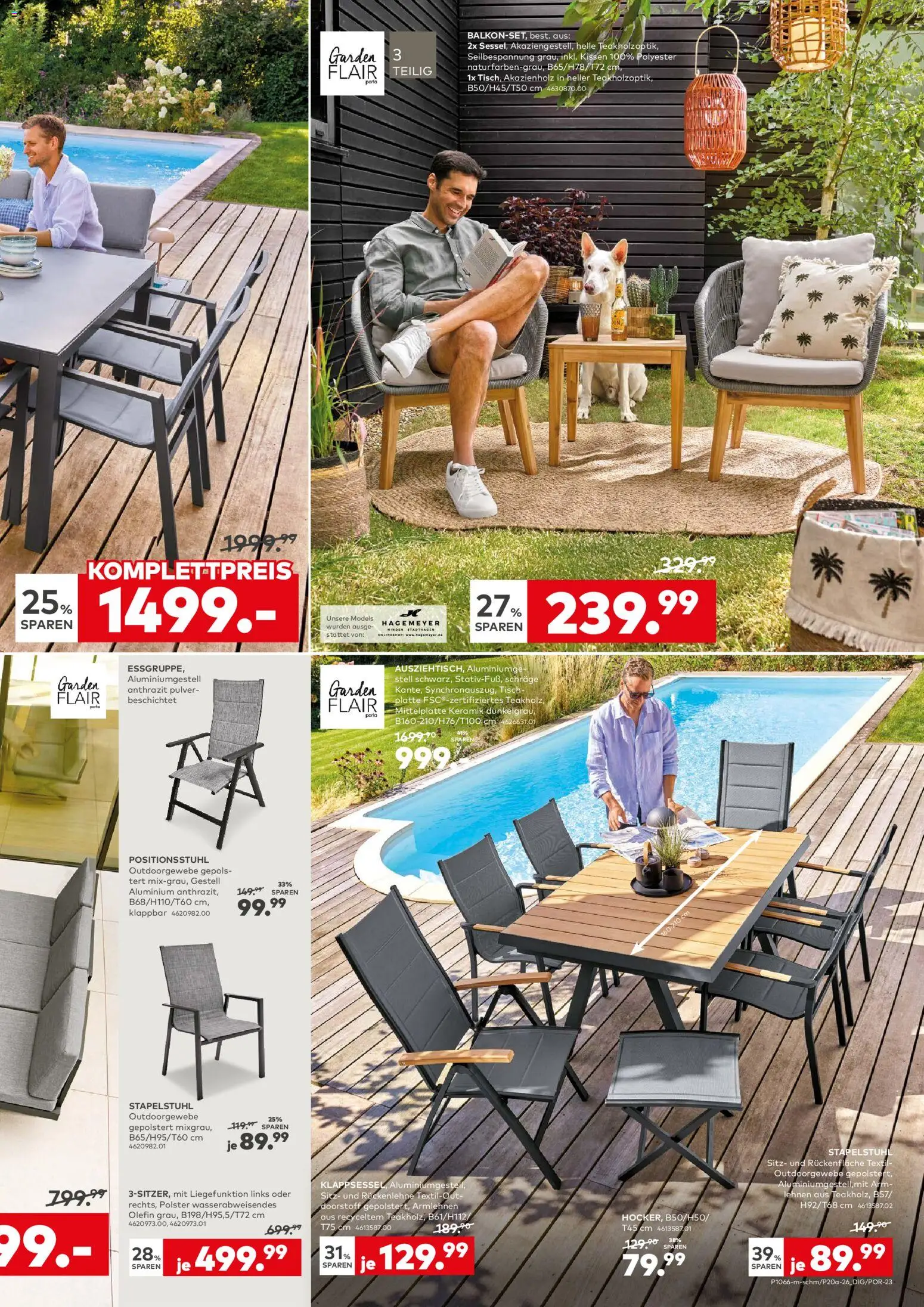 Porta! Gartenmöbel – gültig ab 04.05.2026 | Seite: 3 | Produkte: Kissen, Tisch