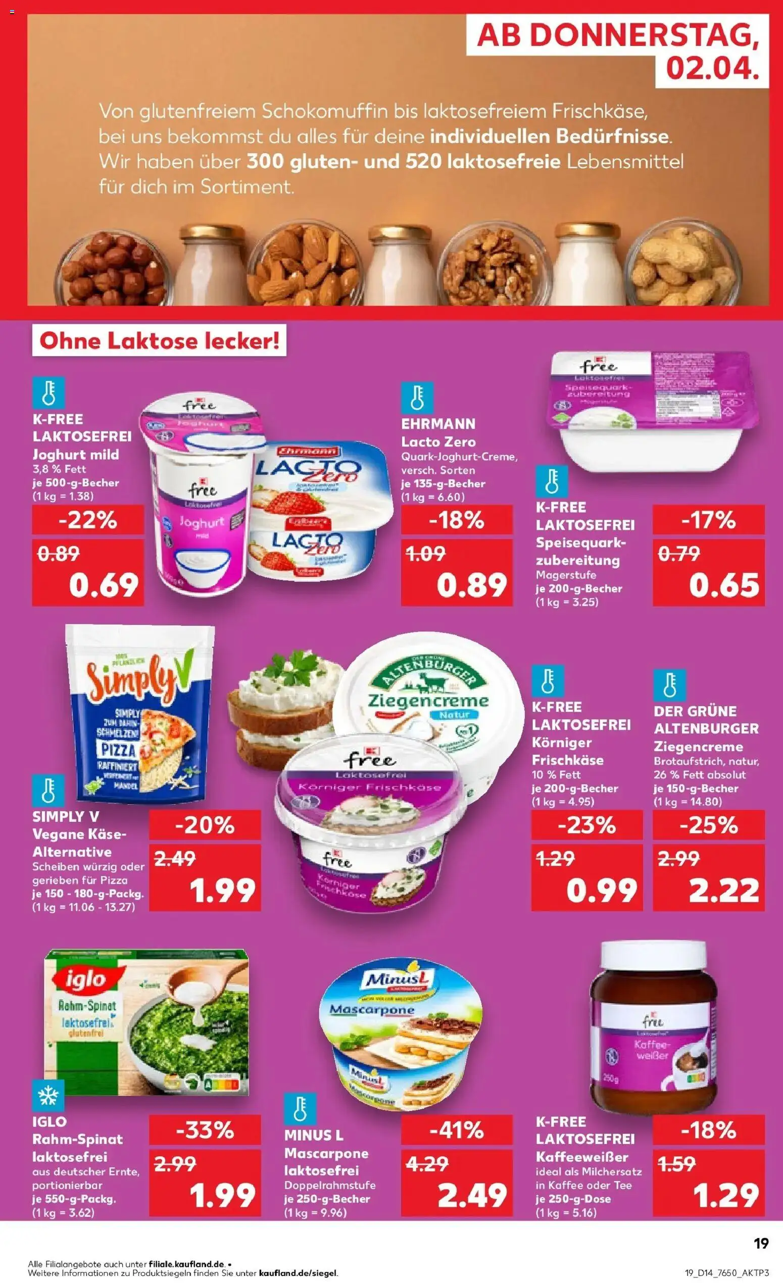 Kaufland Prospekt Göppingen	 – gültig ab 30.03.2026 | Seite: 33 | Produkte: Joghurt, Iglo, Pizza, Tee