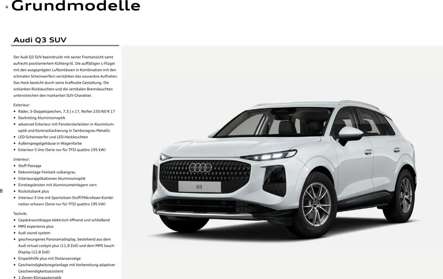 Audi Q3 – gültig ab 29.01.2026 | Seite: 8