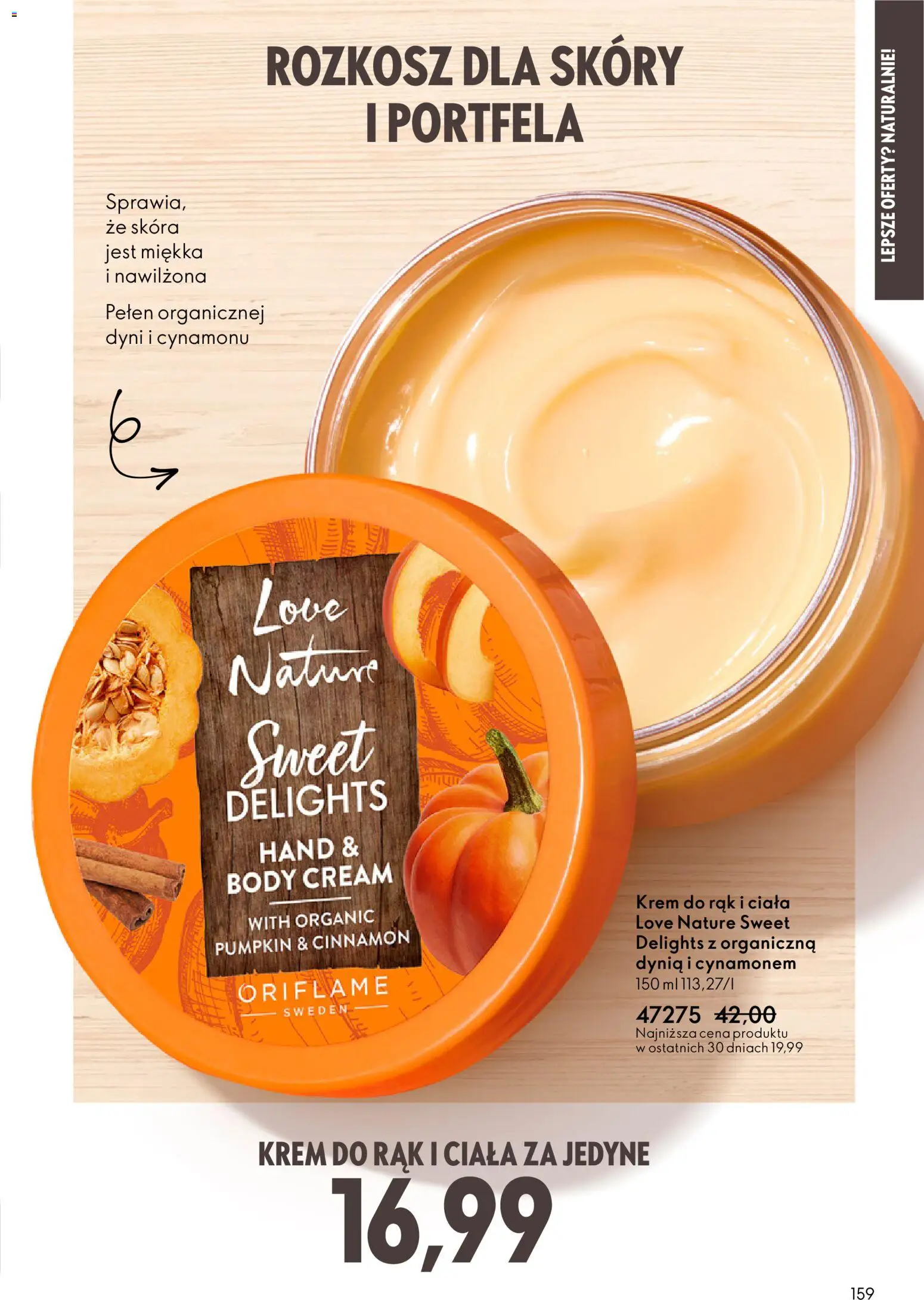 Oriflame Katalog 4 2026 od 04.03.2026 | Strona: 159 | Produkty: Dynia, Body, Krem do rąk, Krem