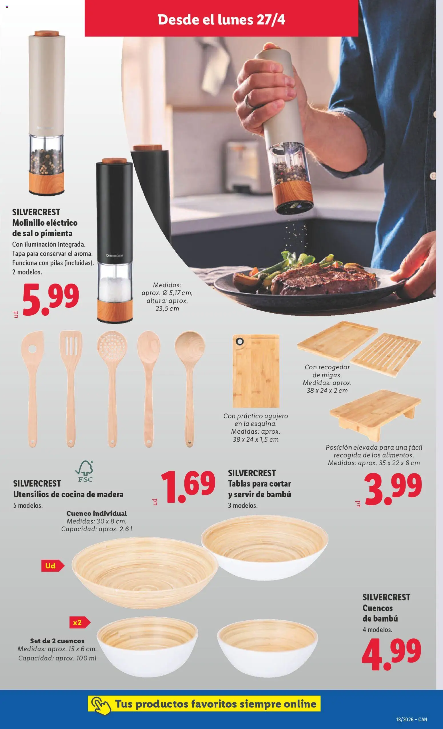 Lidl folleto de bazar │ válido desde el 27.04.2026 | Página: 9 | Productos: Cocina, Galette de chaise